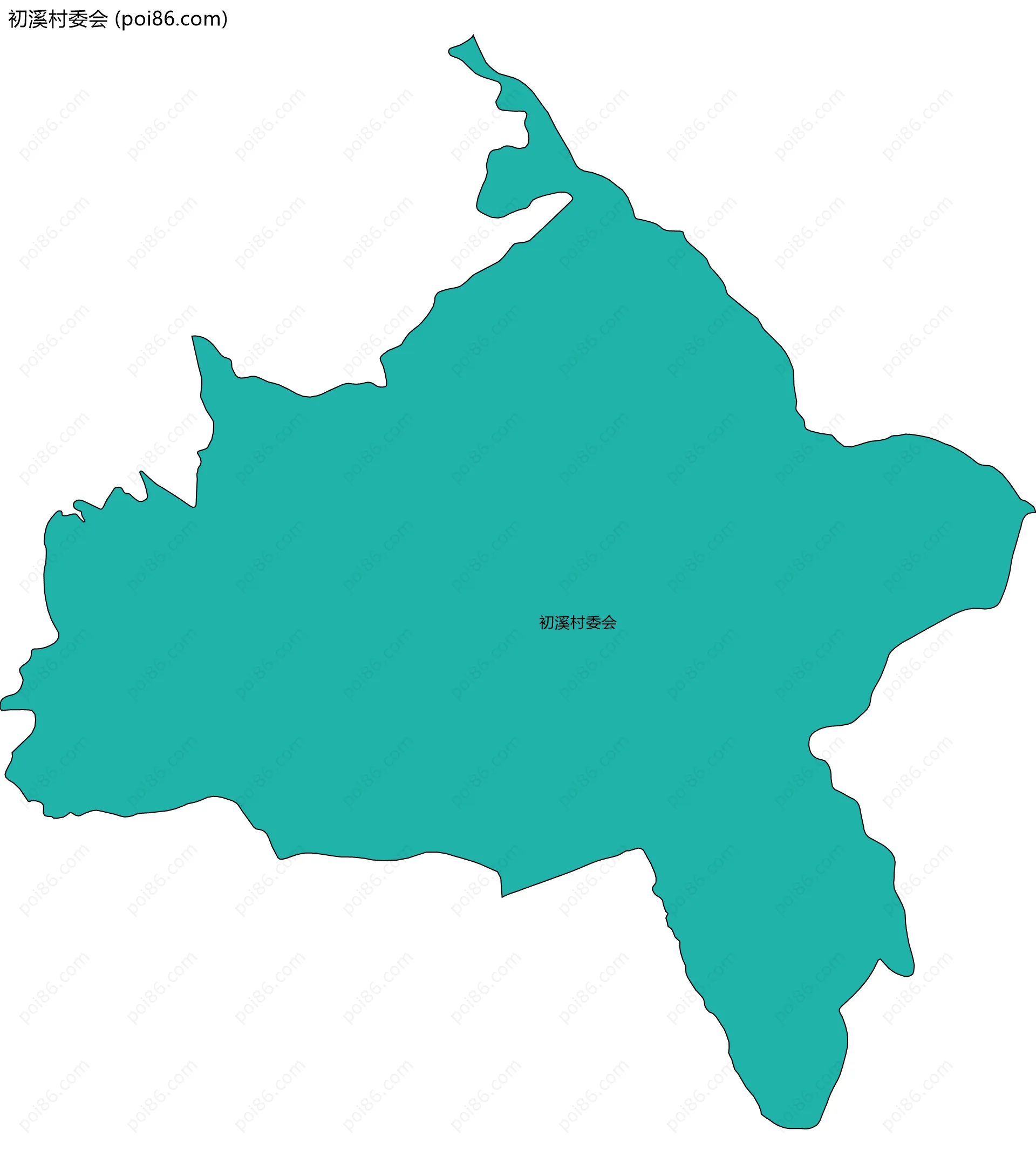 初溪村委会边界地图