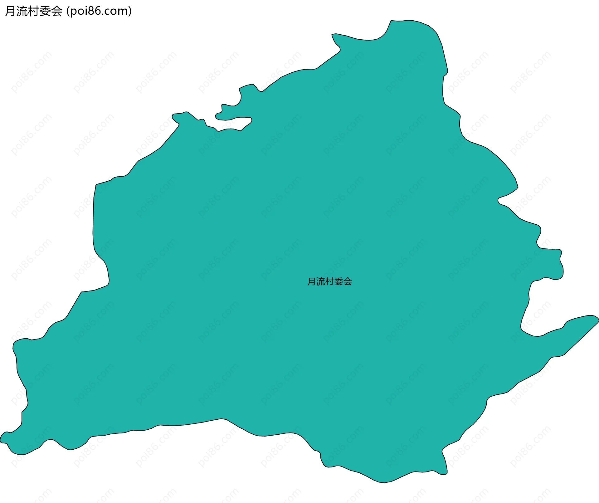 月流村委会边界地图