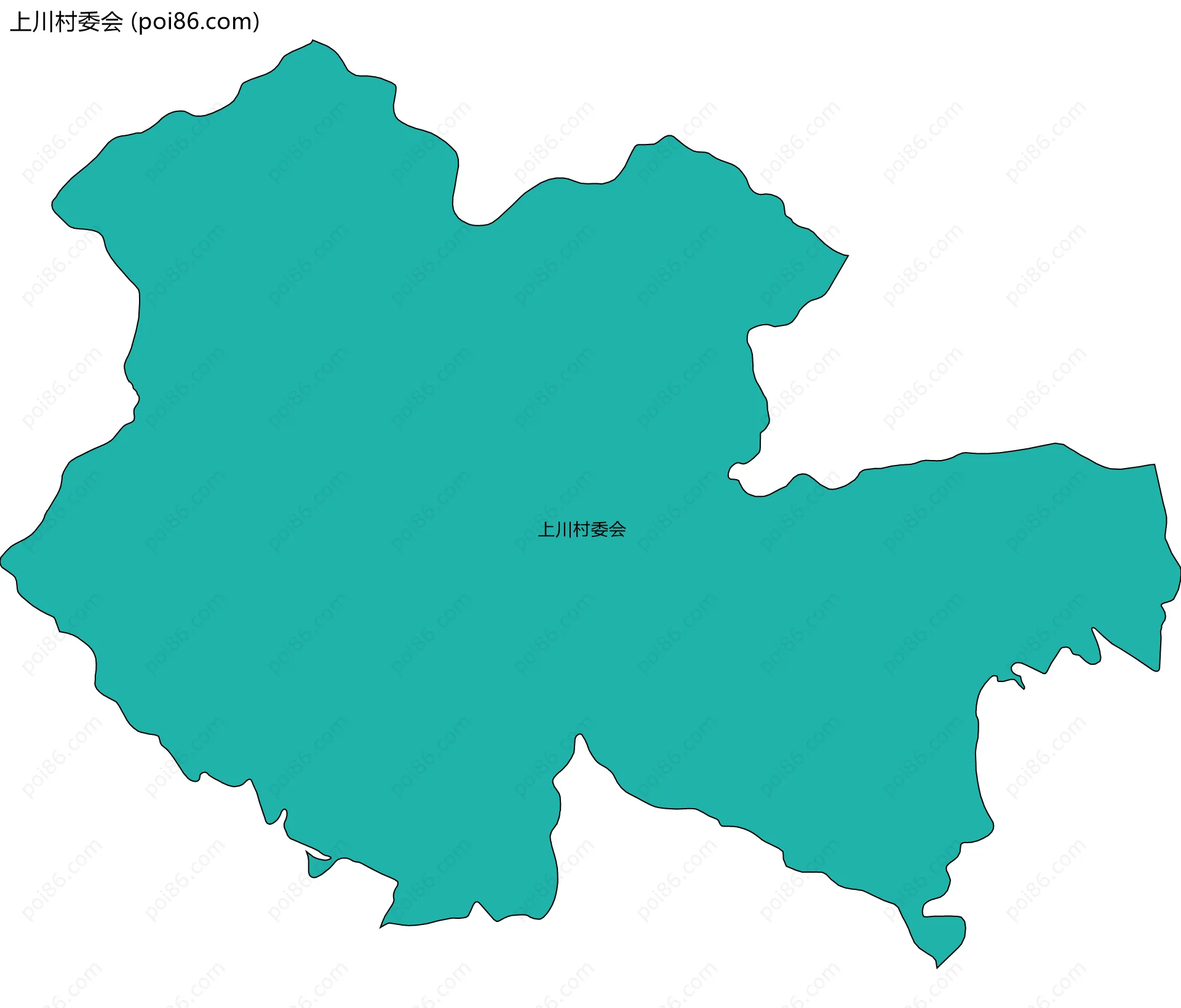上川村委会边界地图