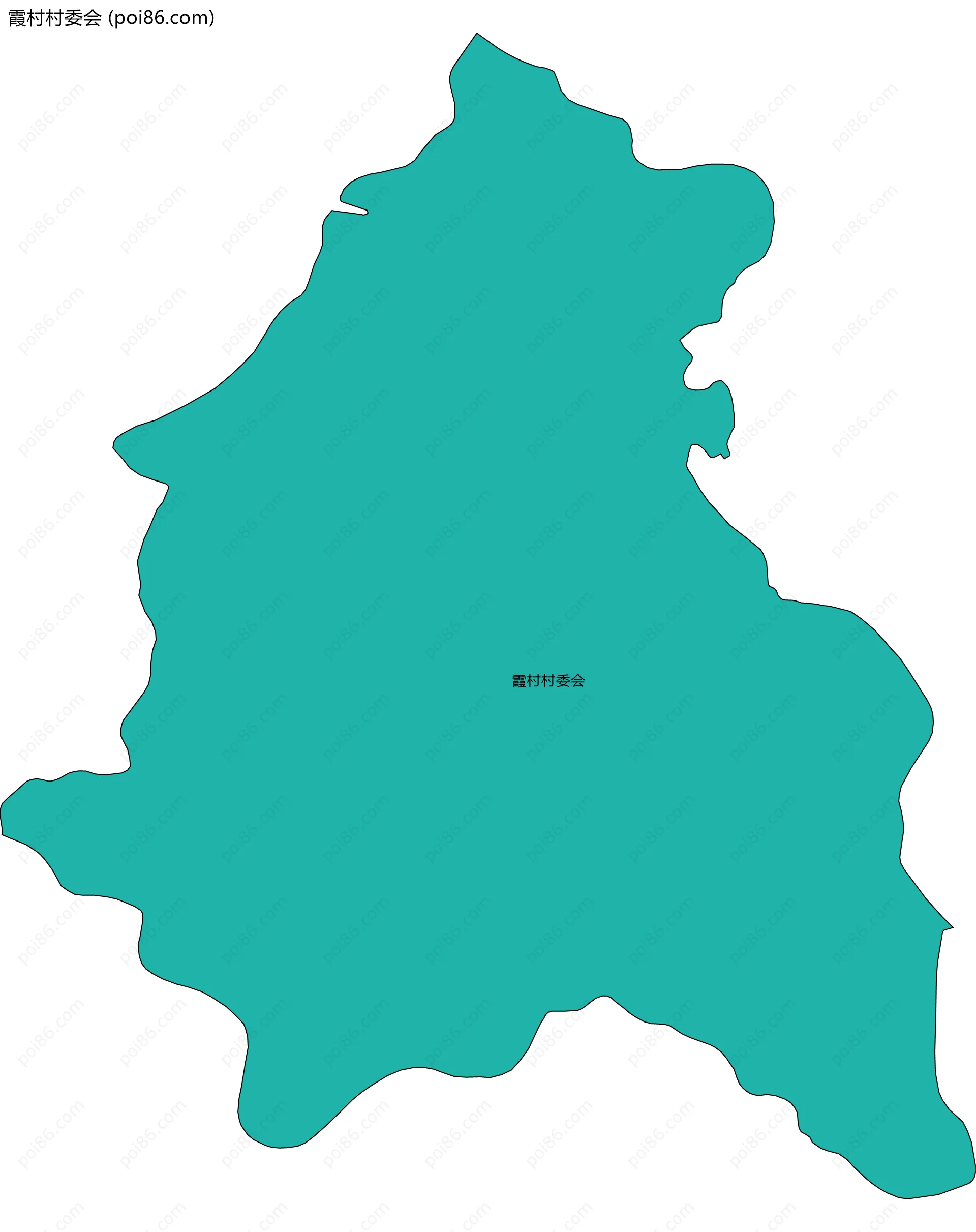 霞村村委会边界地图