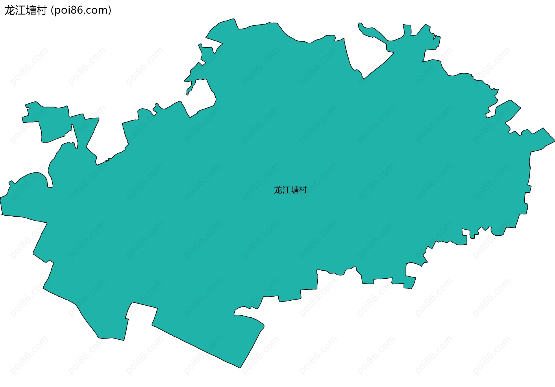 龙江塘村边界地图