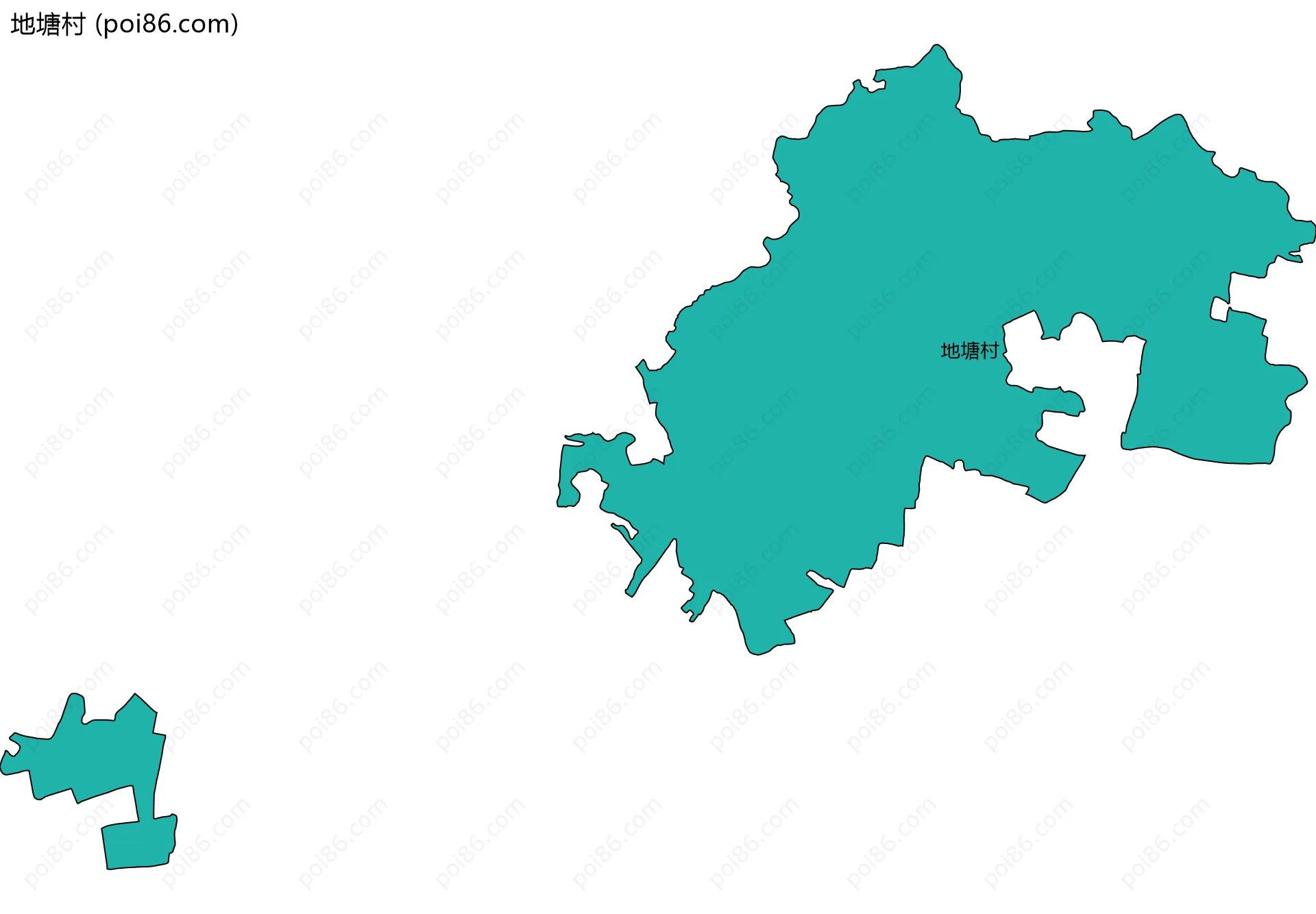 地塘村边界地图