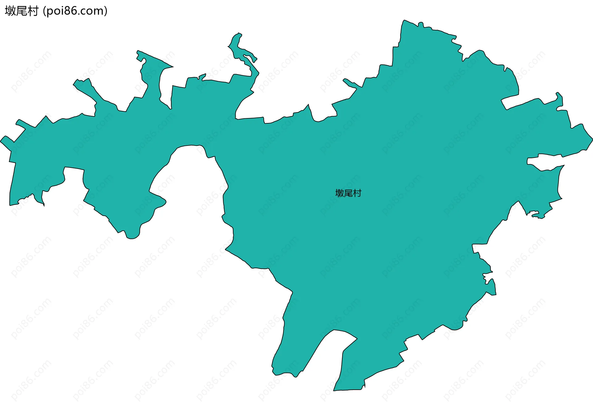 墩尾村边界地图