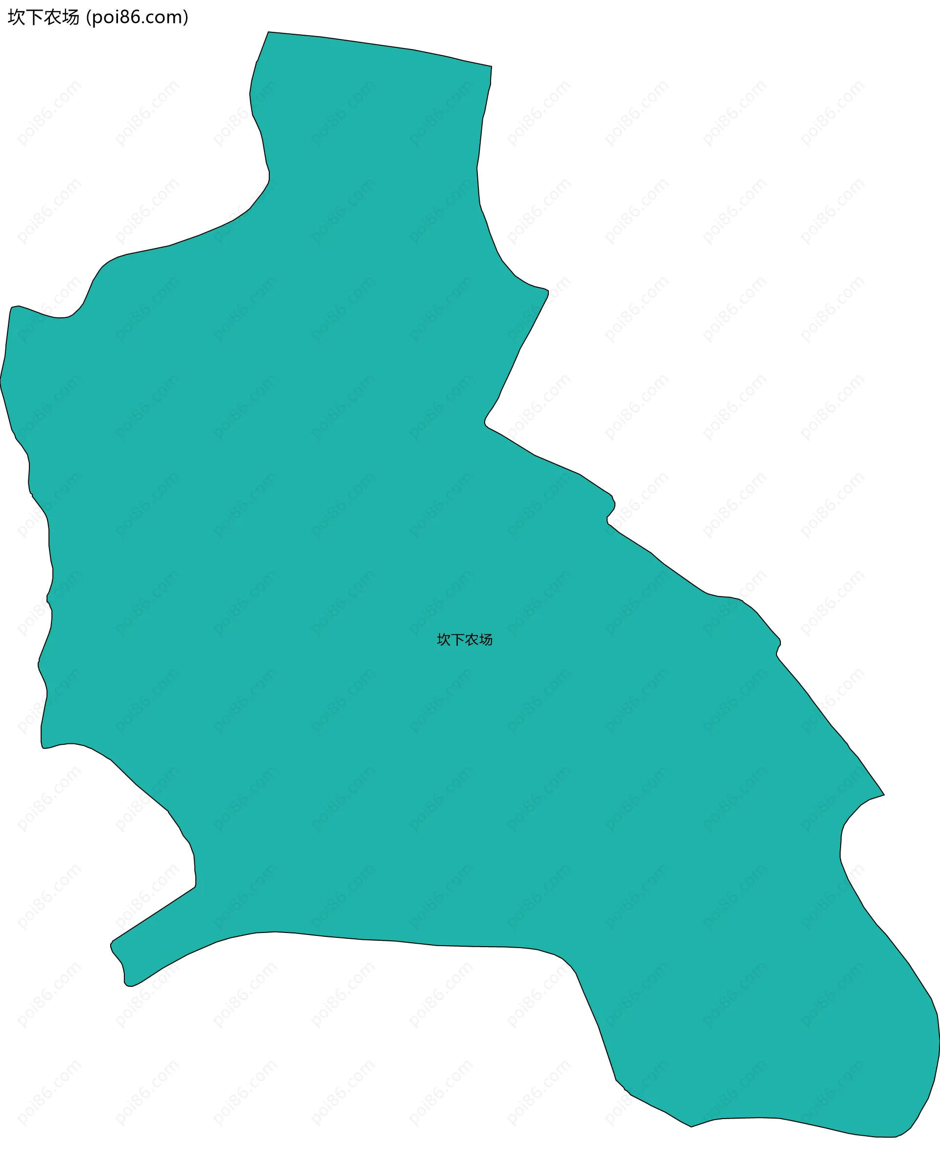 坎下农场边界地图