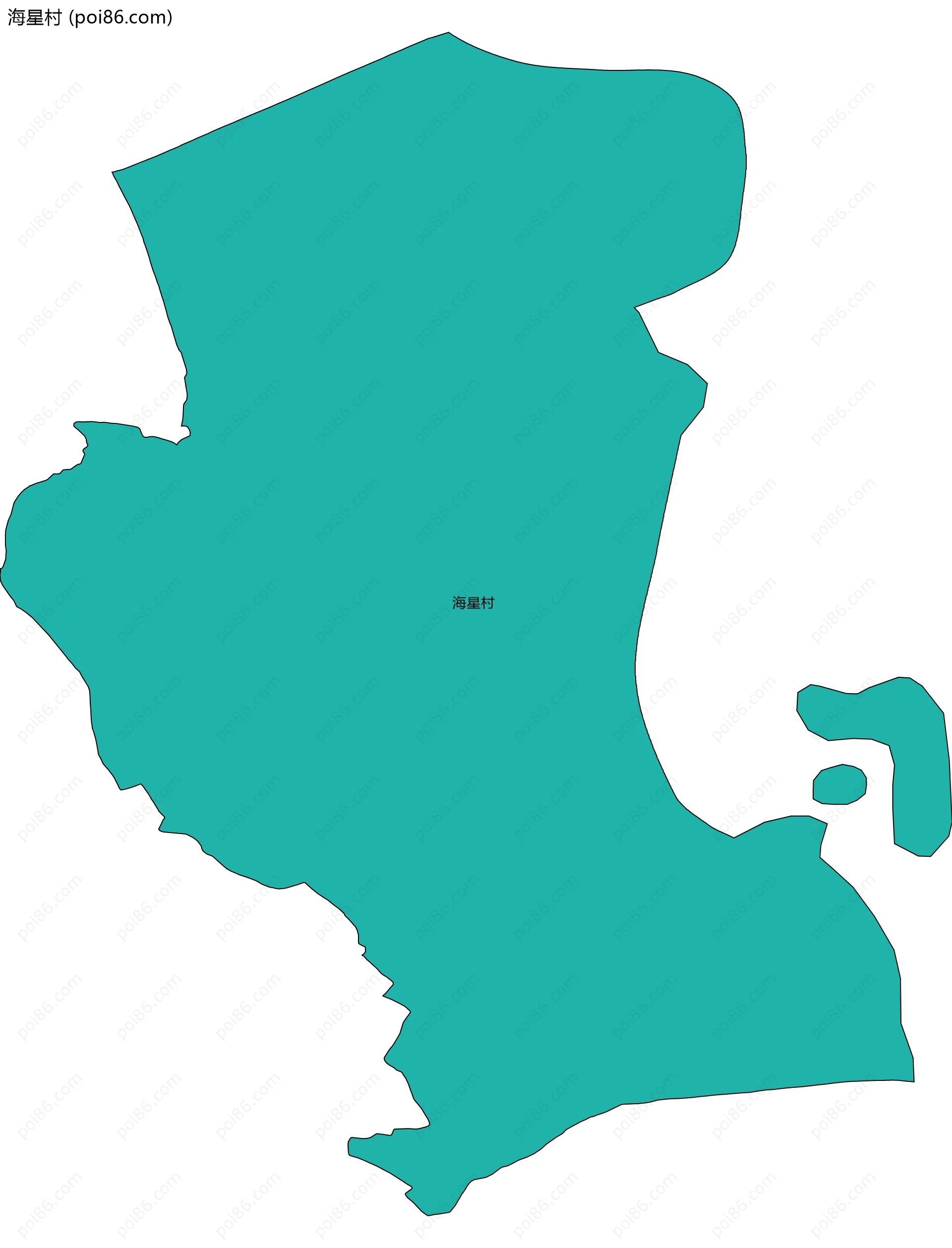 海星村边界地图