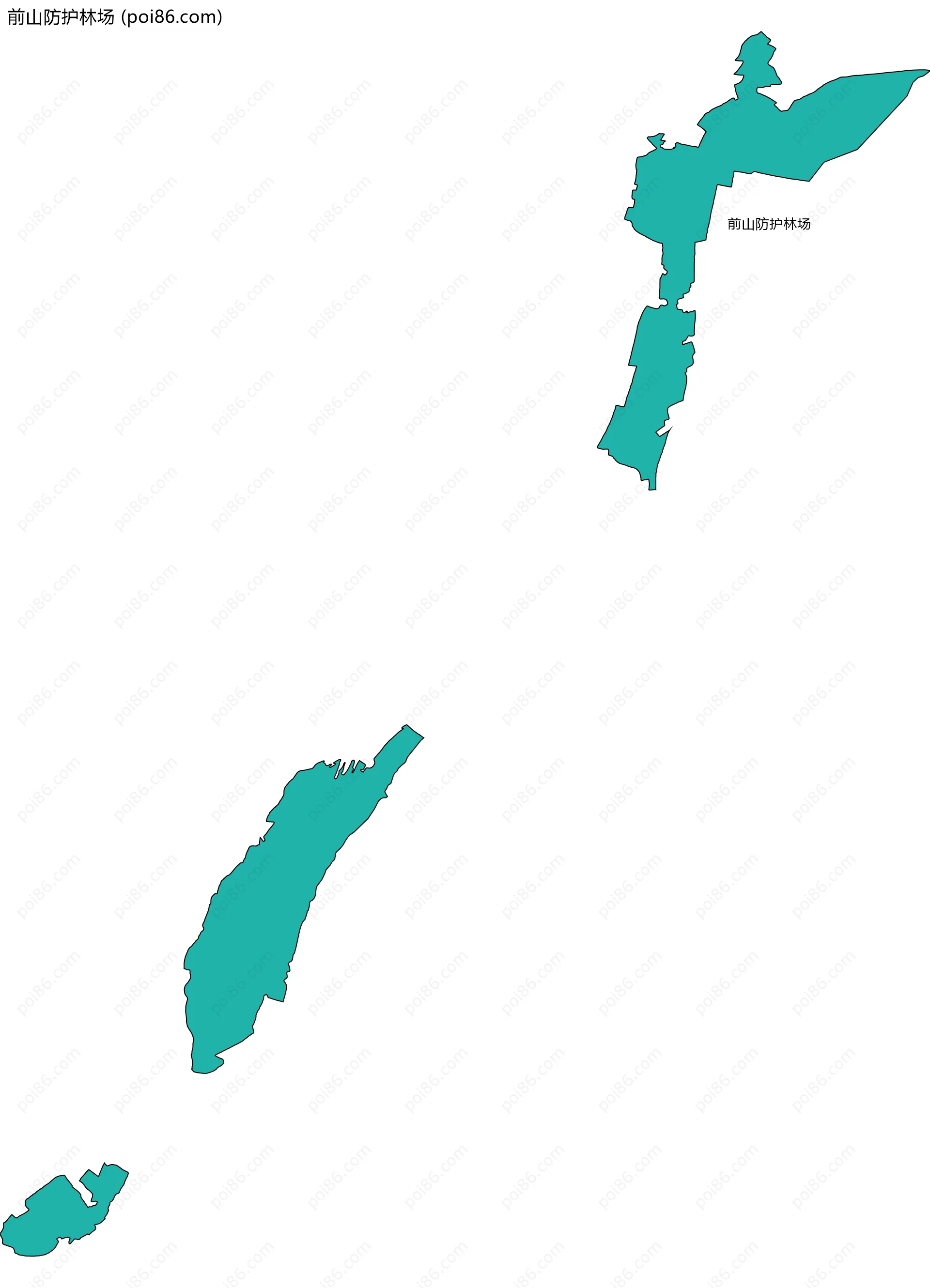 前山防护林场边界地图