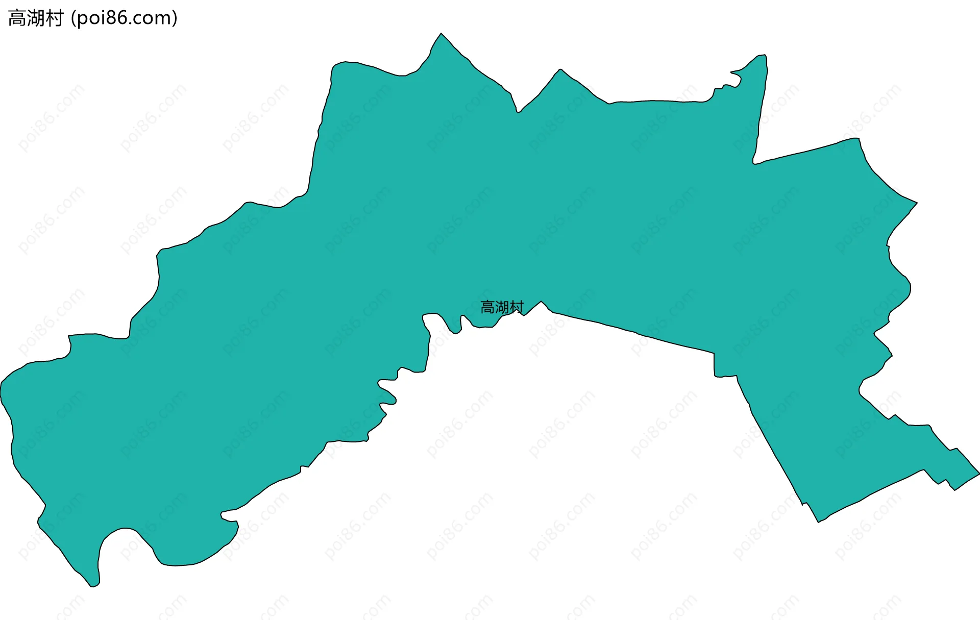 高湖村边界地图