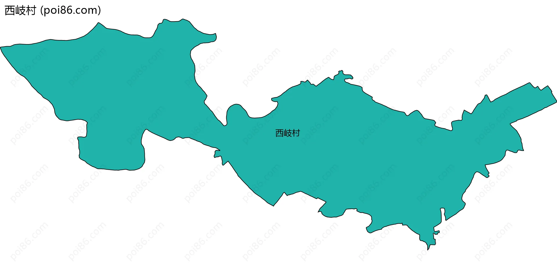 西岐村边界地图