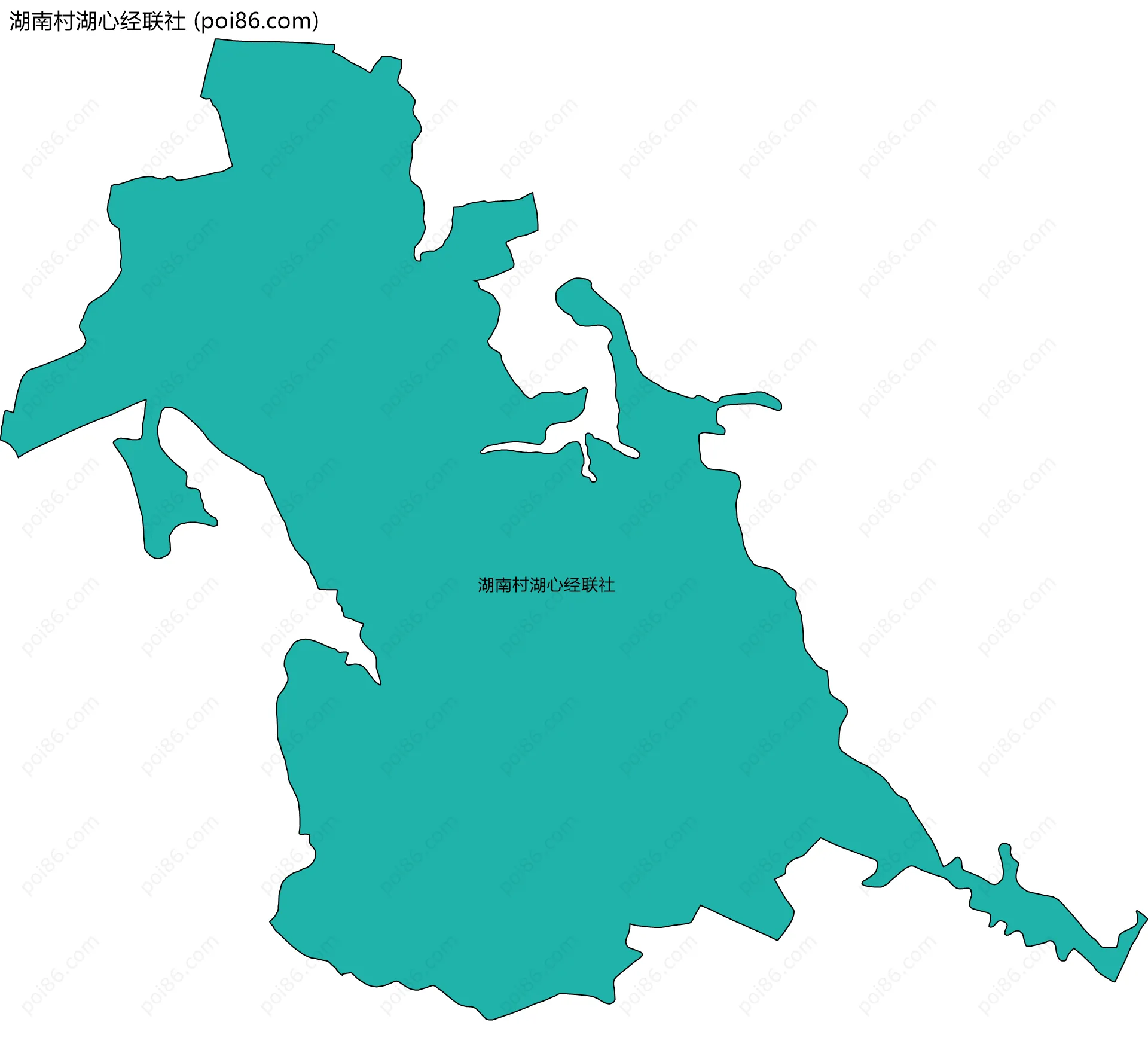 湖南村湖心经联社边界地图