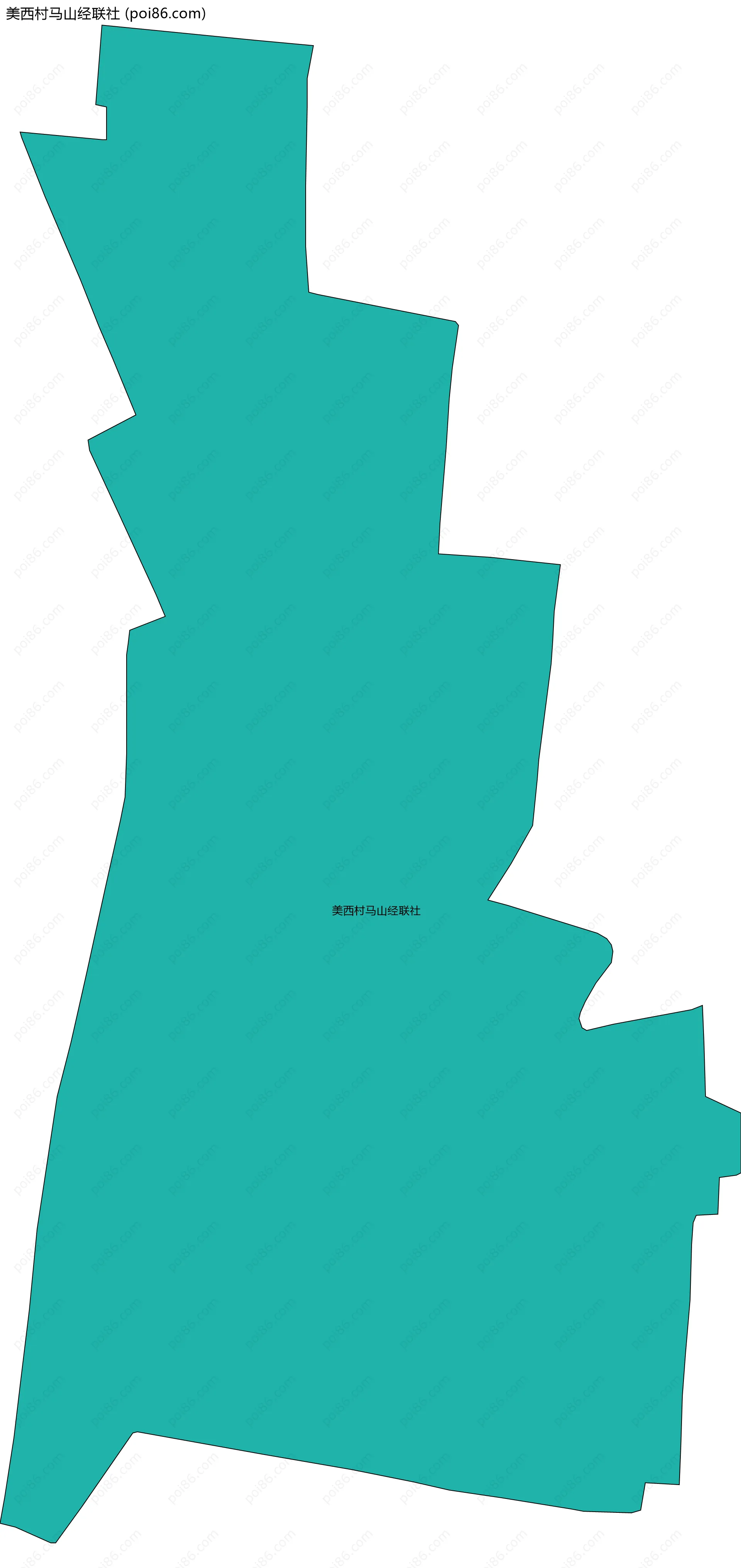 美西村马山经联社边界地图