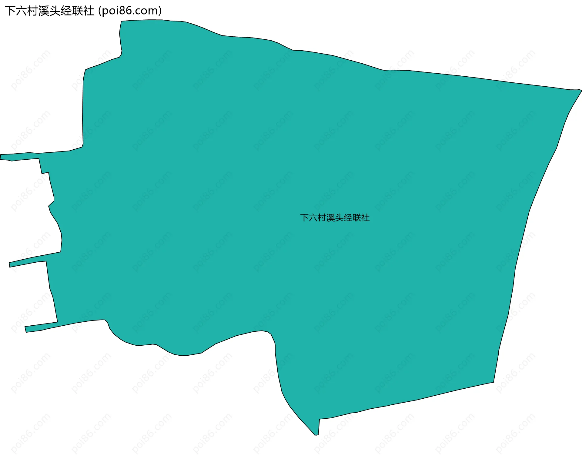 下六村溪头经联社边界地图
