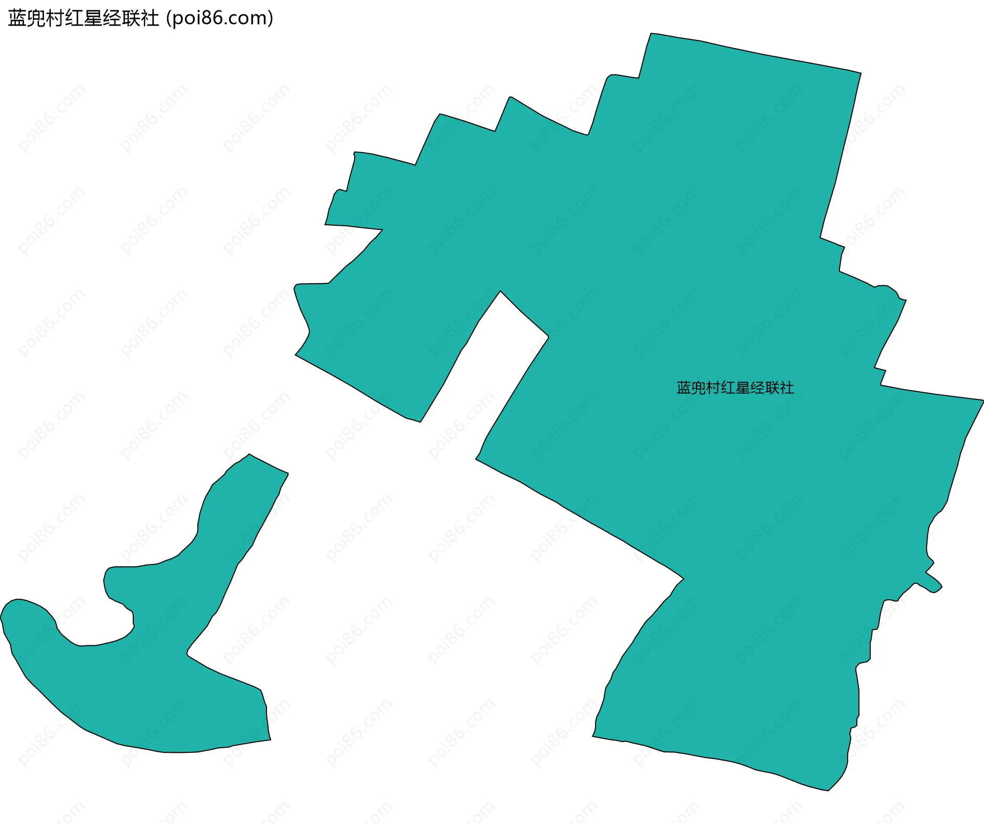 蓝兜村红星经联社边界地图