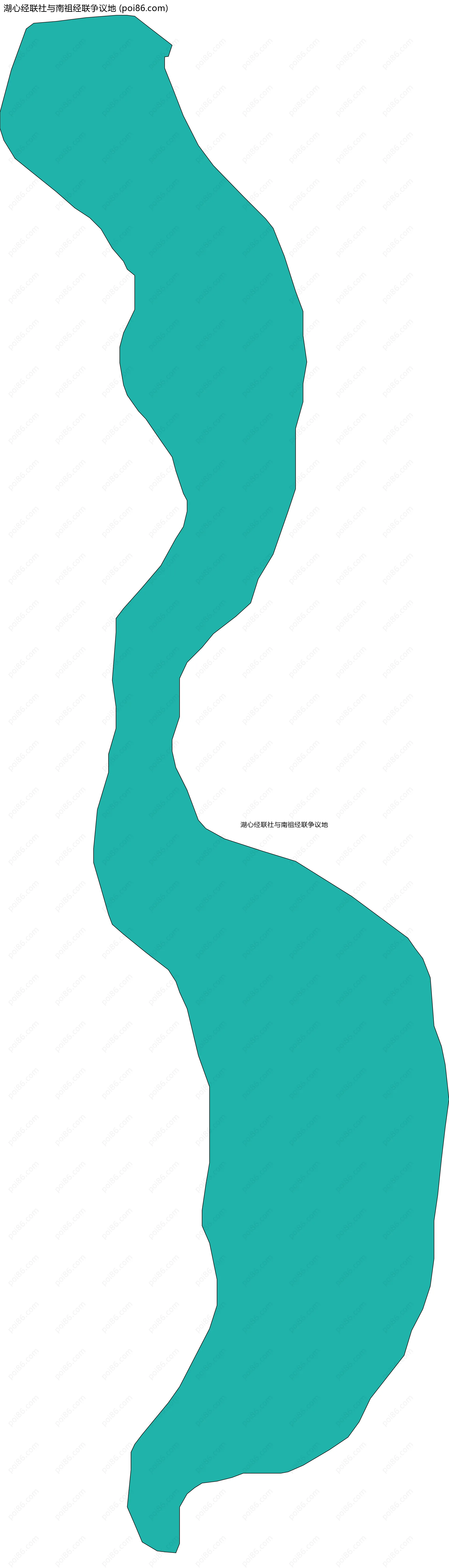 湖心经联社与南祖经联争议地边界地图