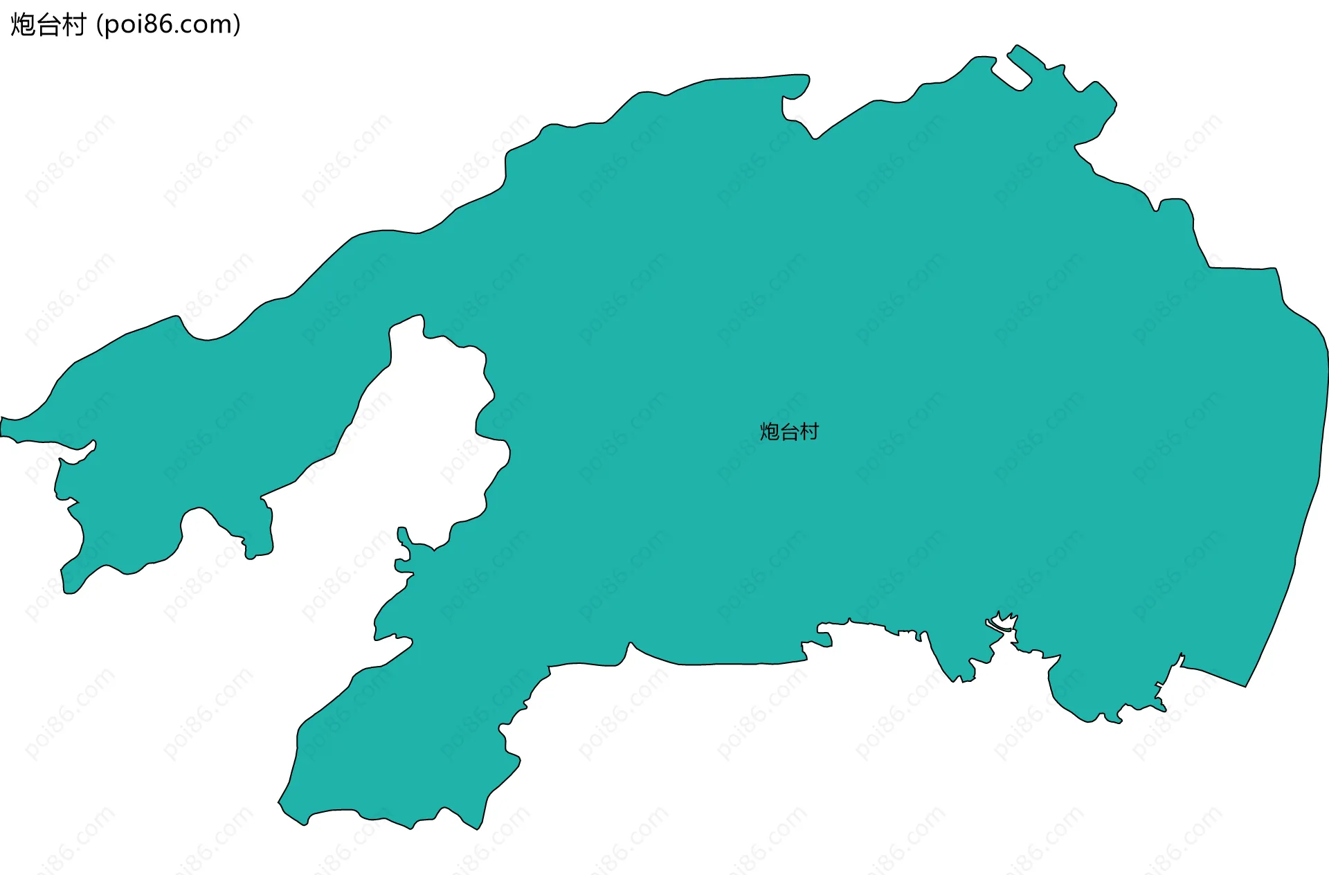 炮台村边界地图