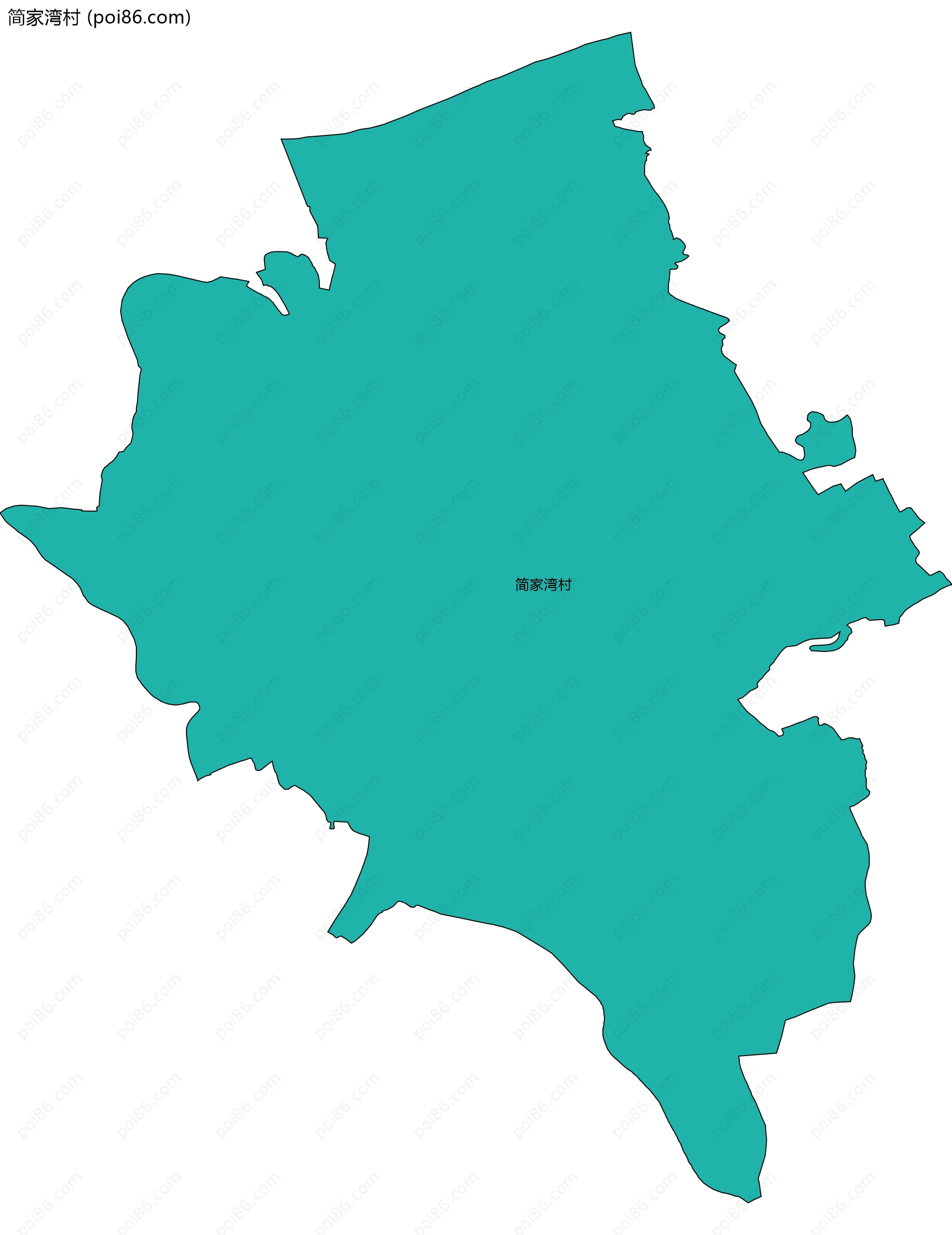 简家湾村边界地图