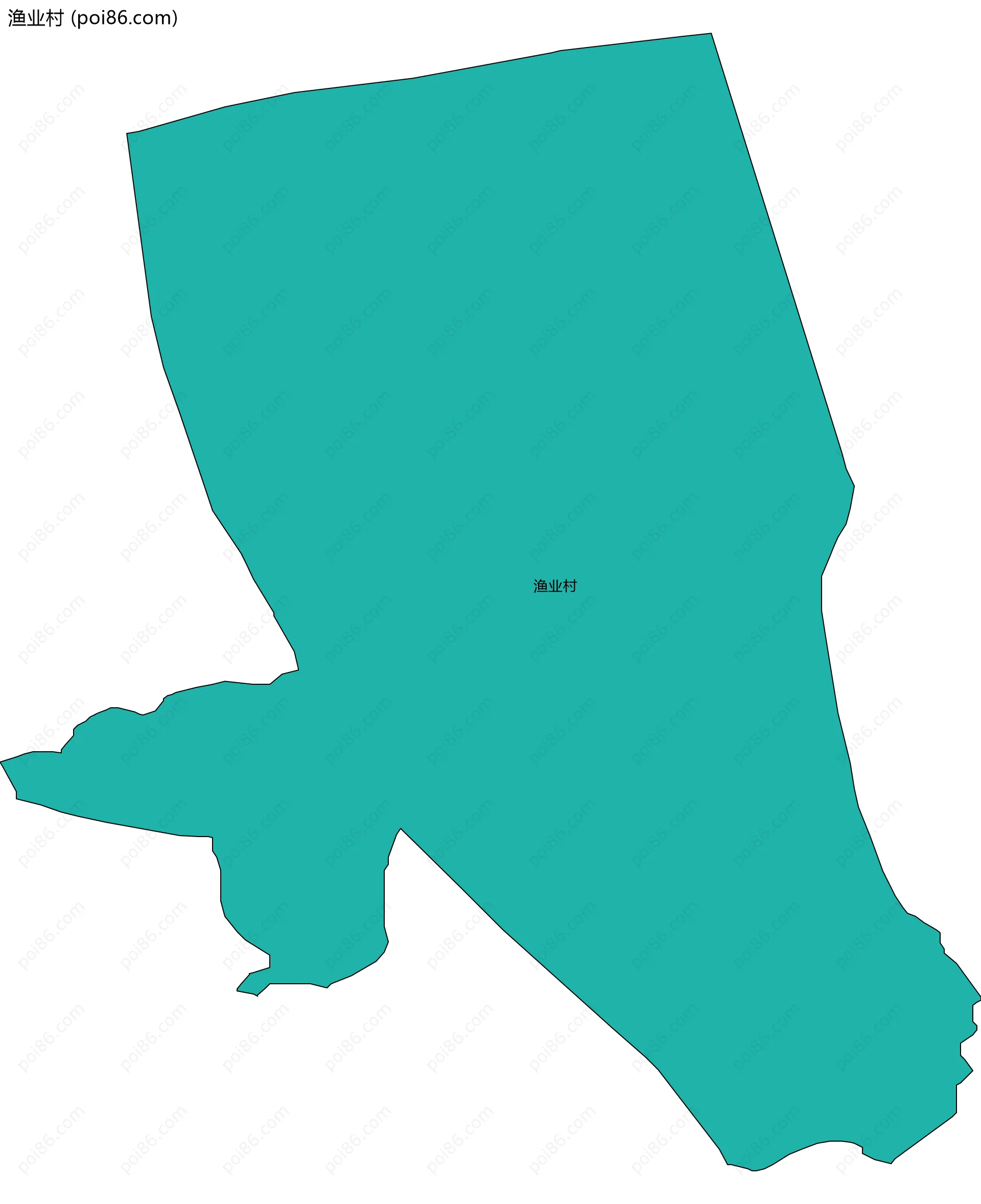 渔业村边界地图