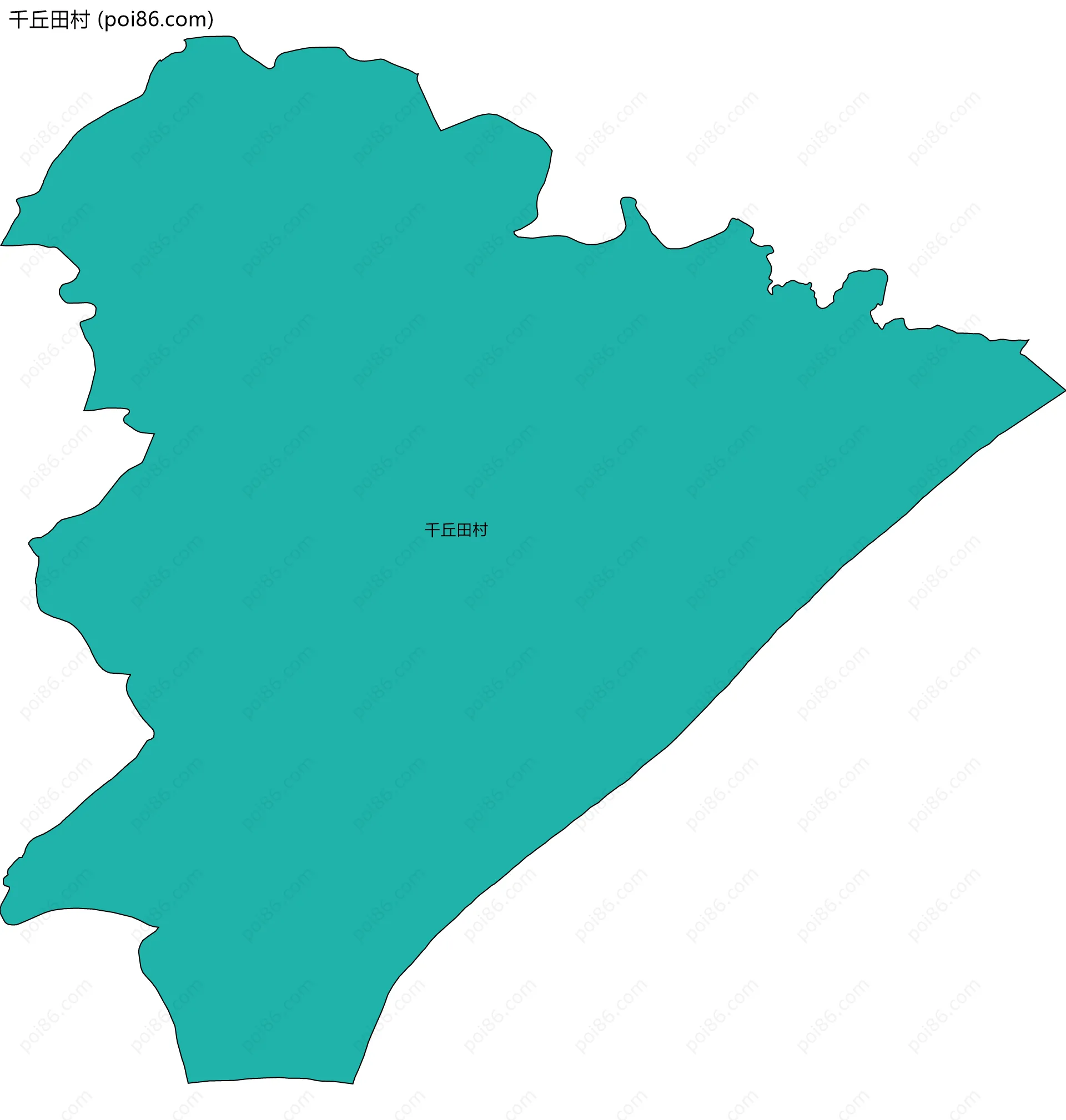 千丘田村边界地图