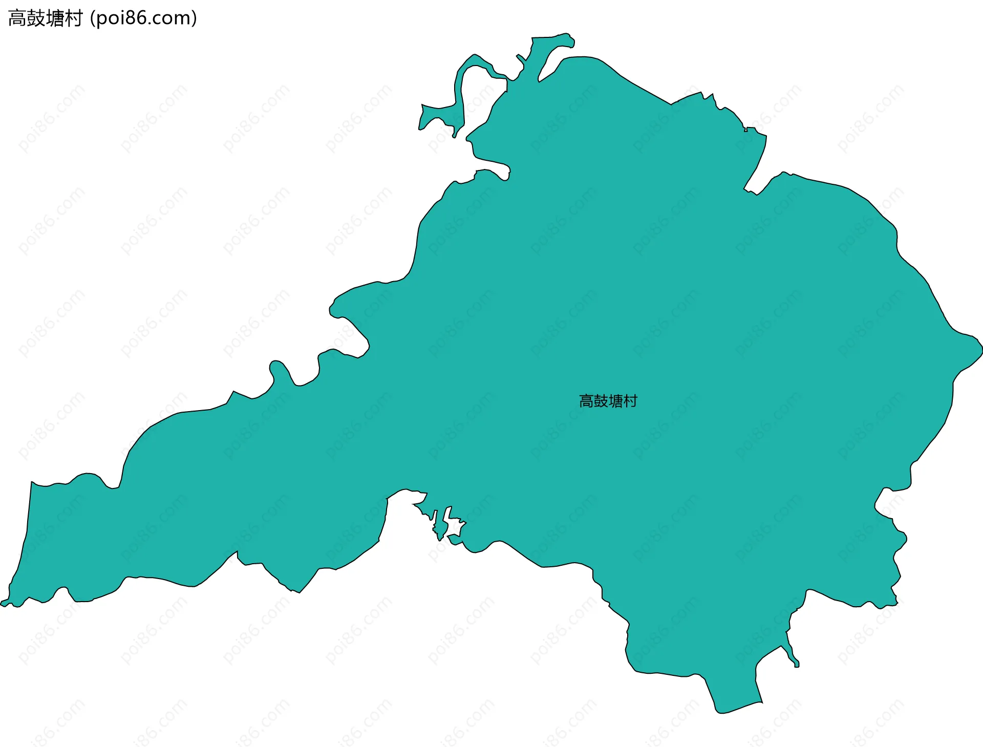 高鼓塘村边界地图