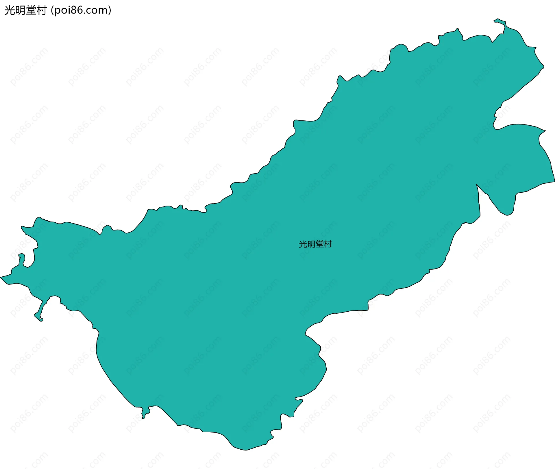 光明堂村边界地图