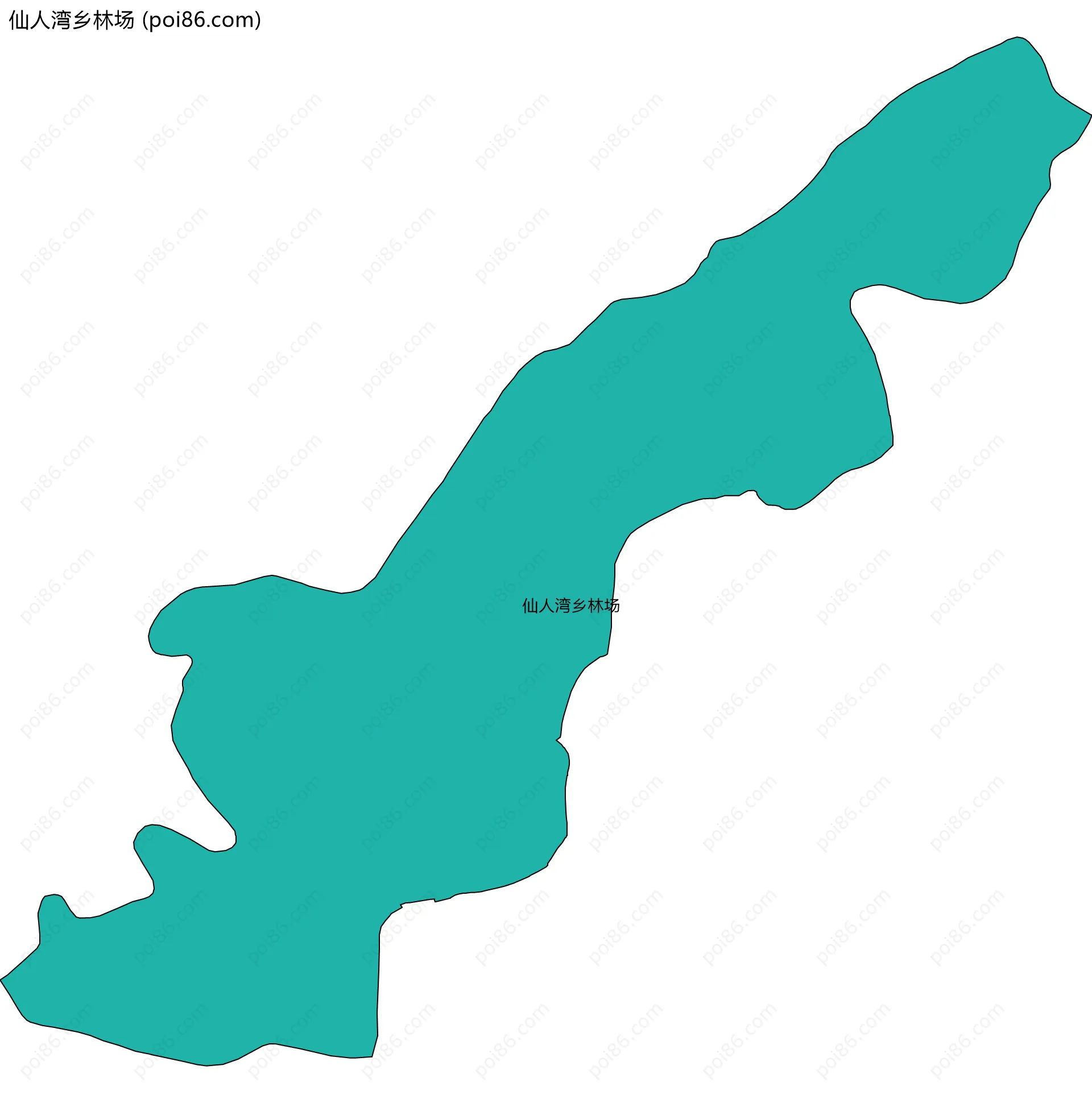 仙人湾乡林场边界地图