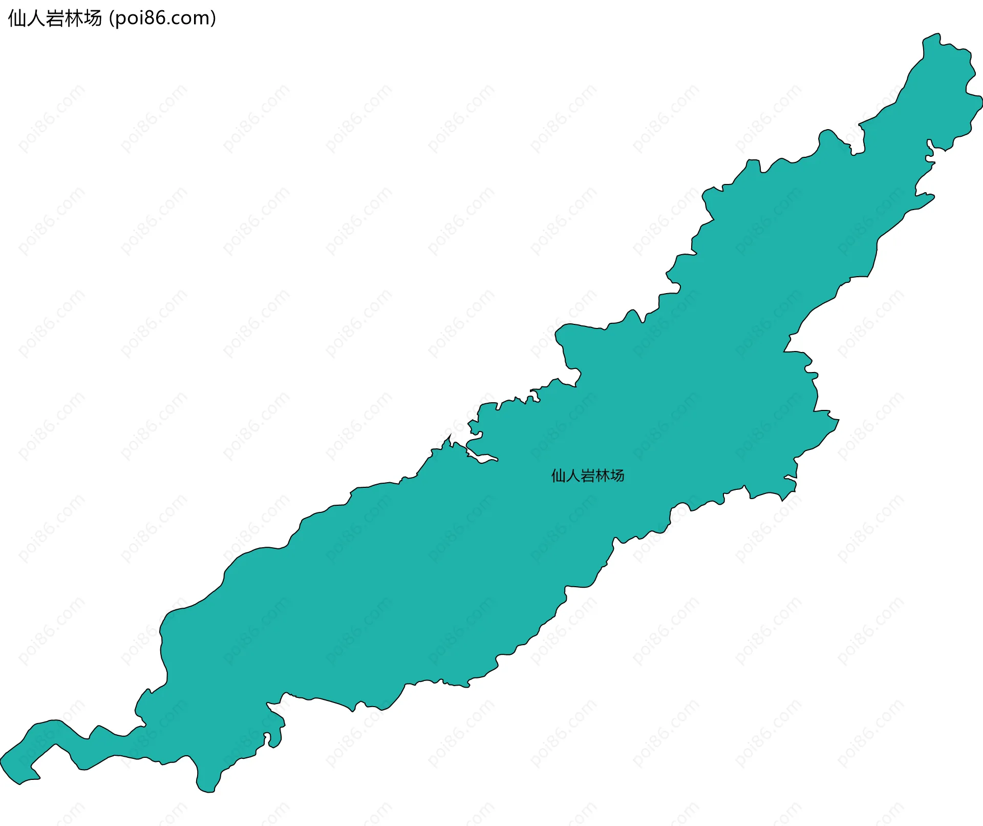 仙人岩林场边界地图