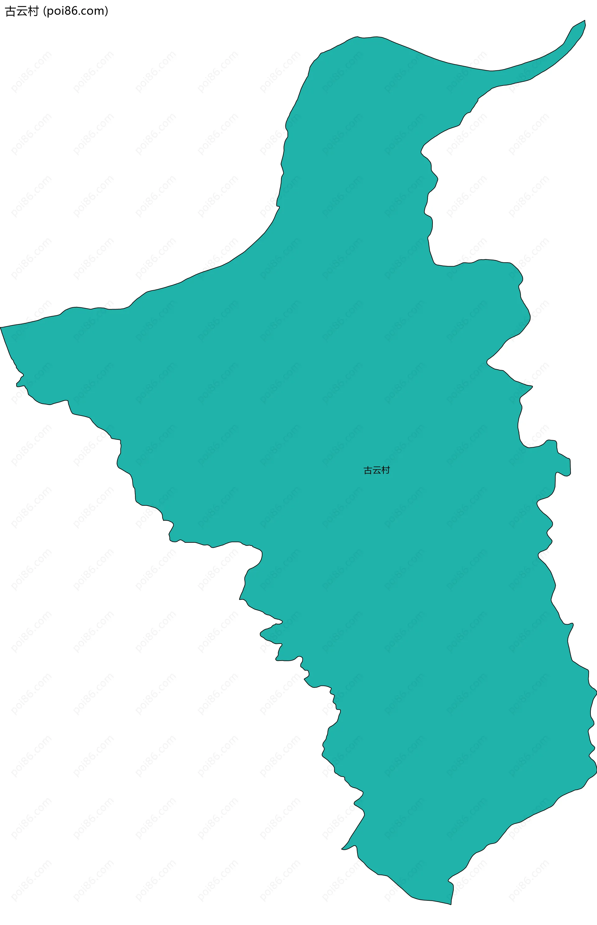 古云村边界地图