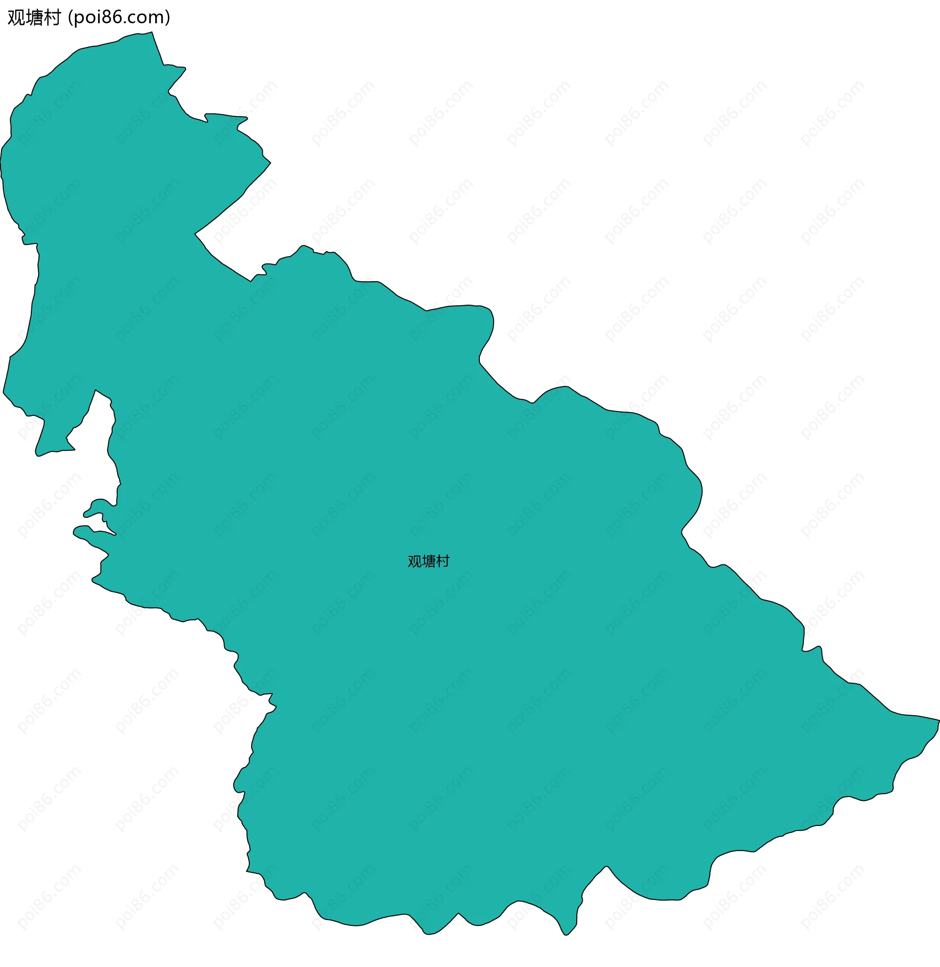 观塘村边界地图