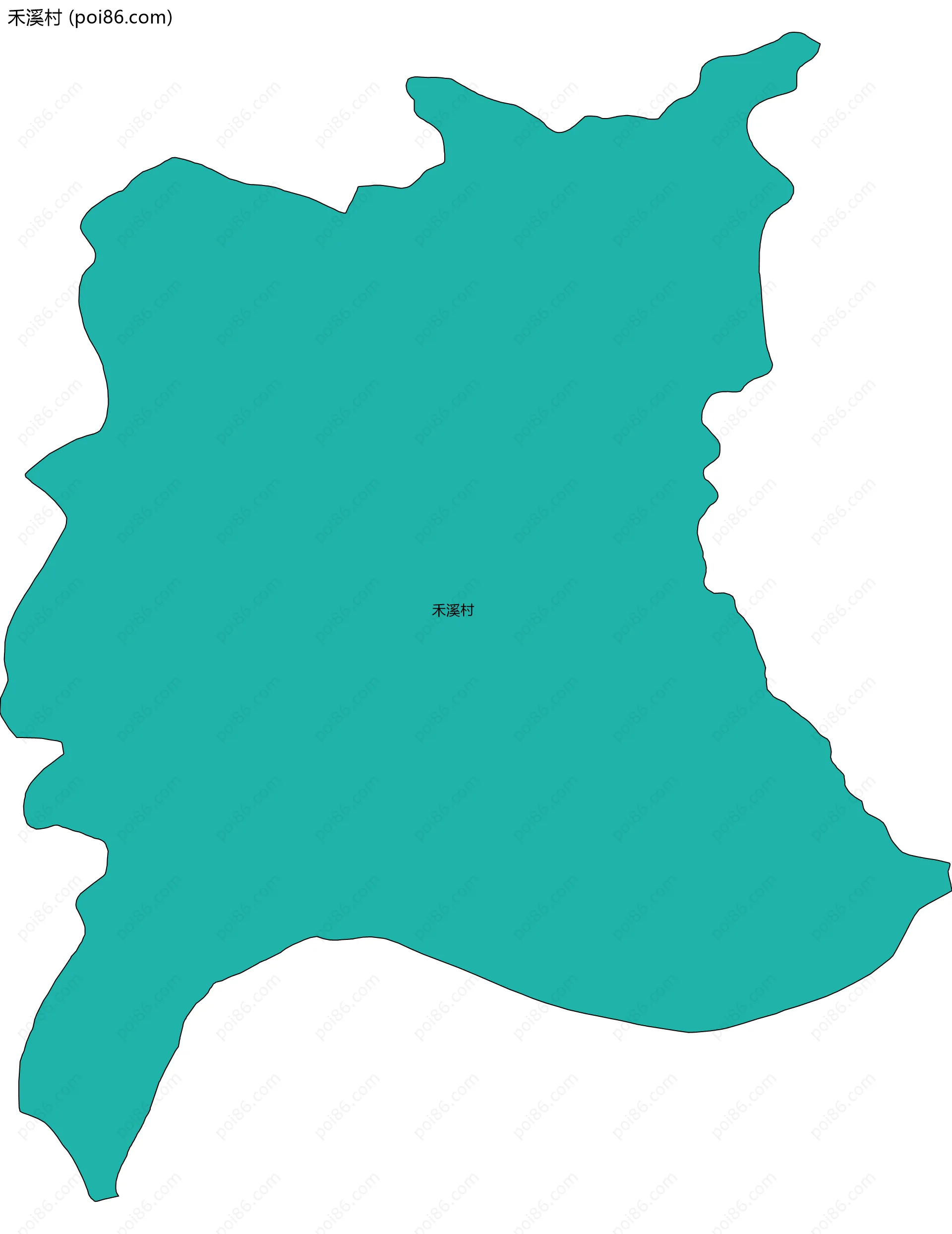 禾溪村边界地图