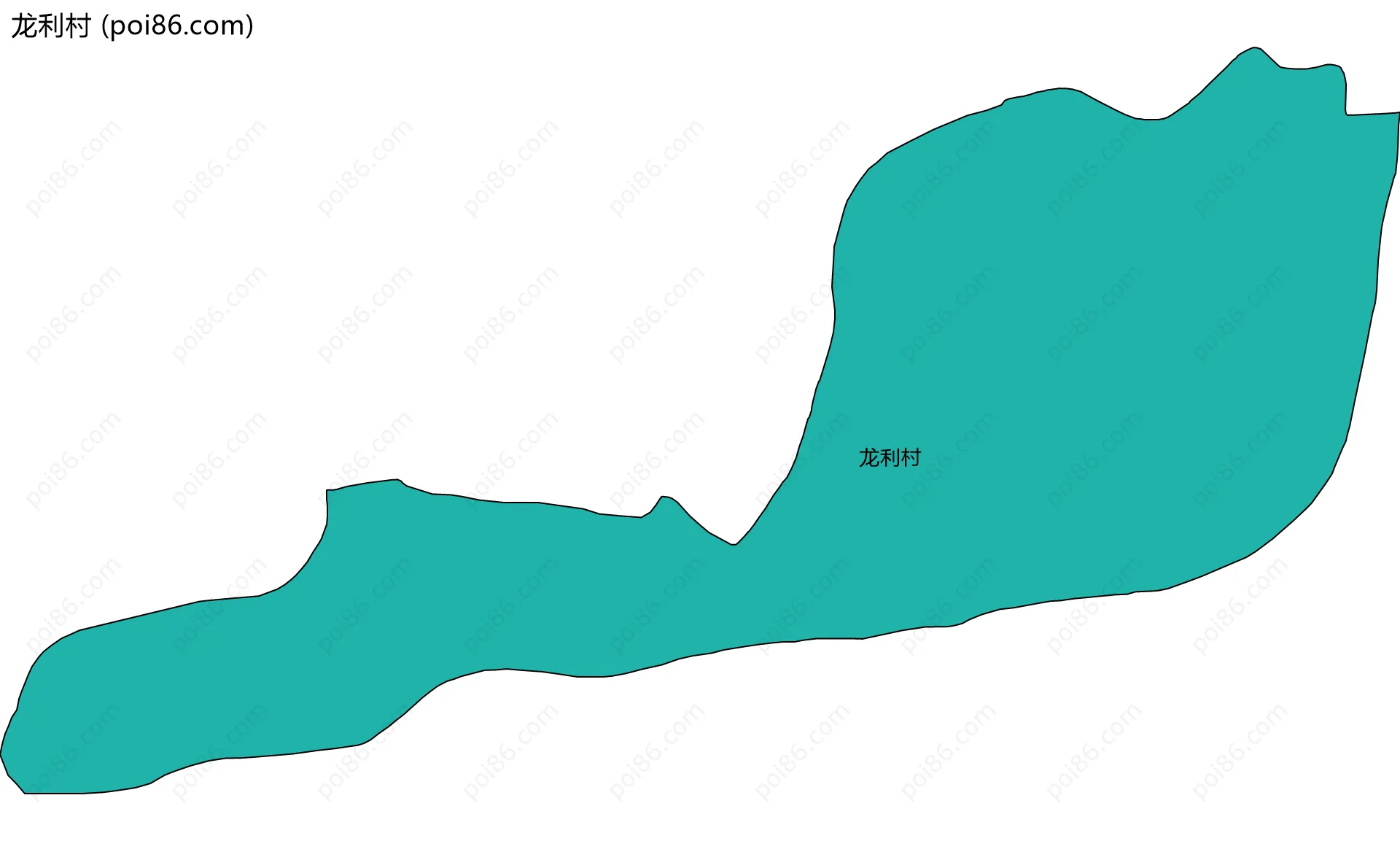 龙利村边界地图