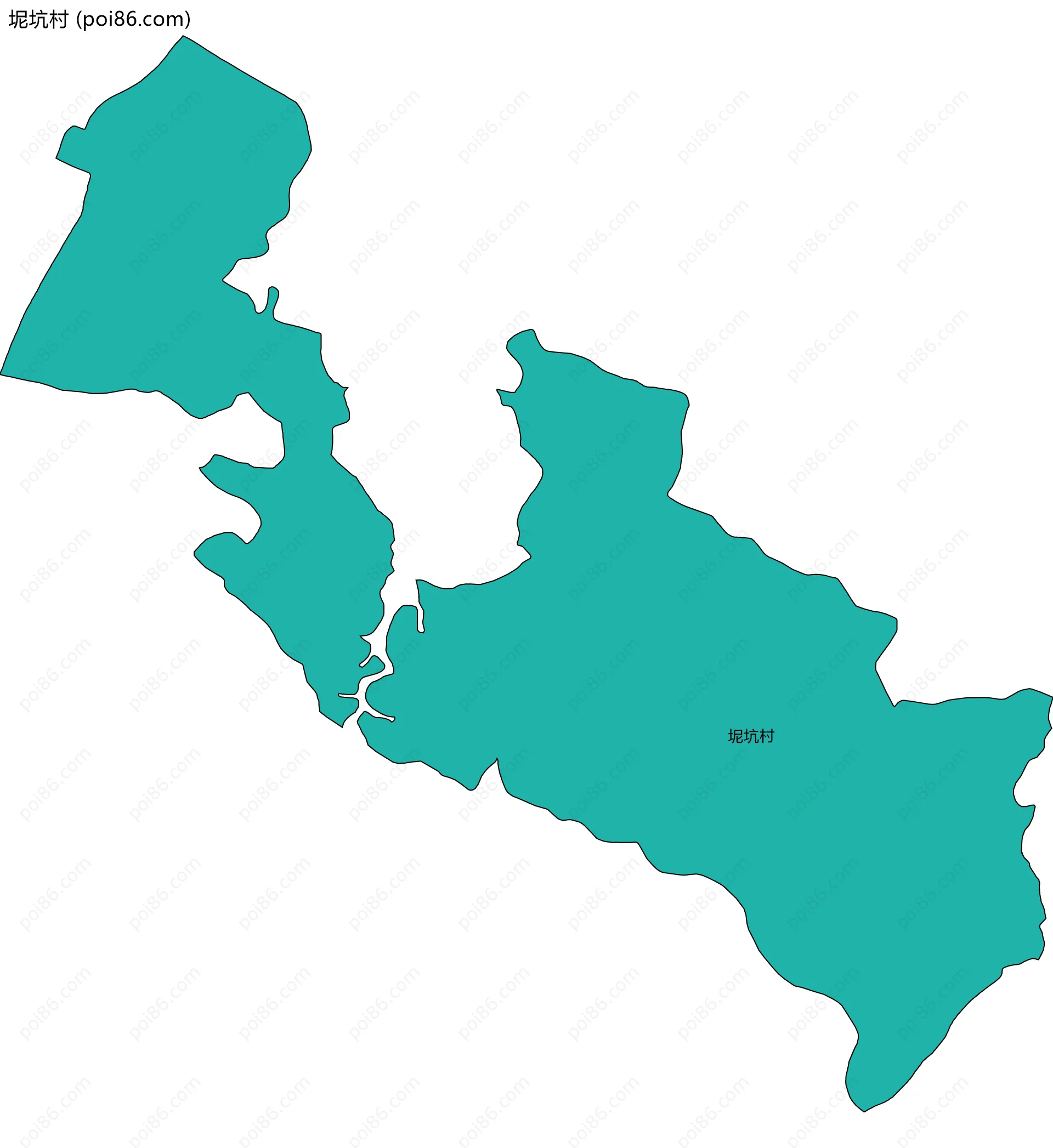 坭坑村边界地图