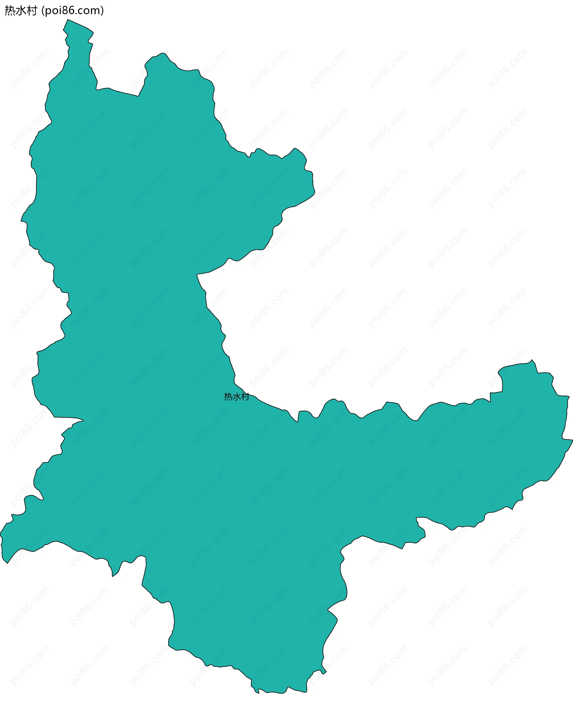 热水村边界地图