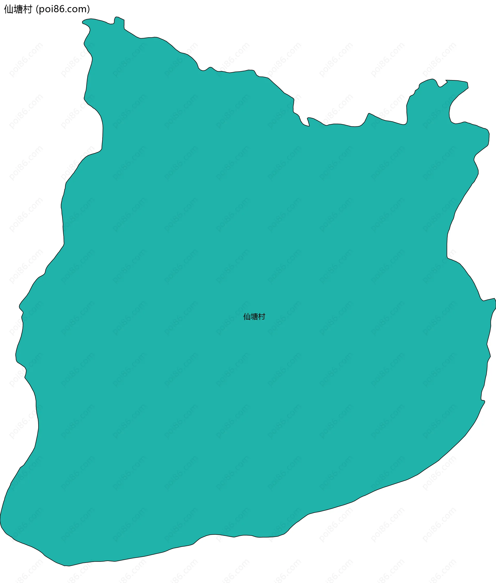 仙塘村边界地图