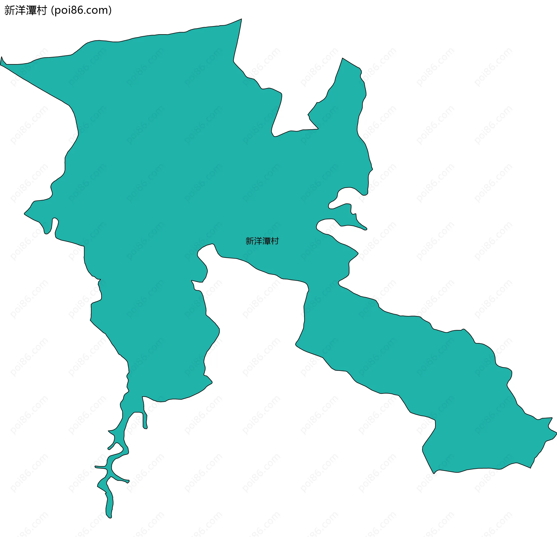 新洋潭村边界地图