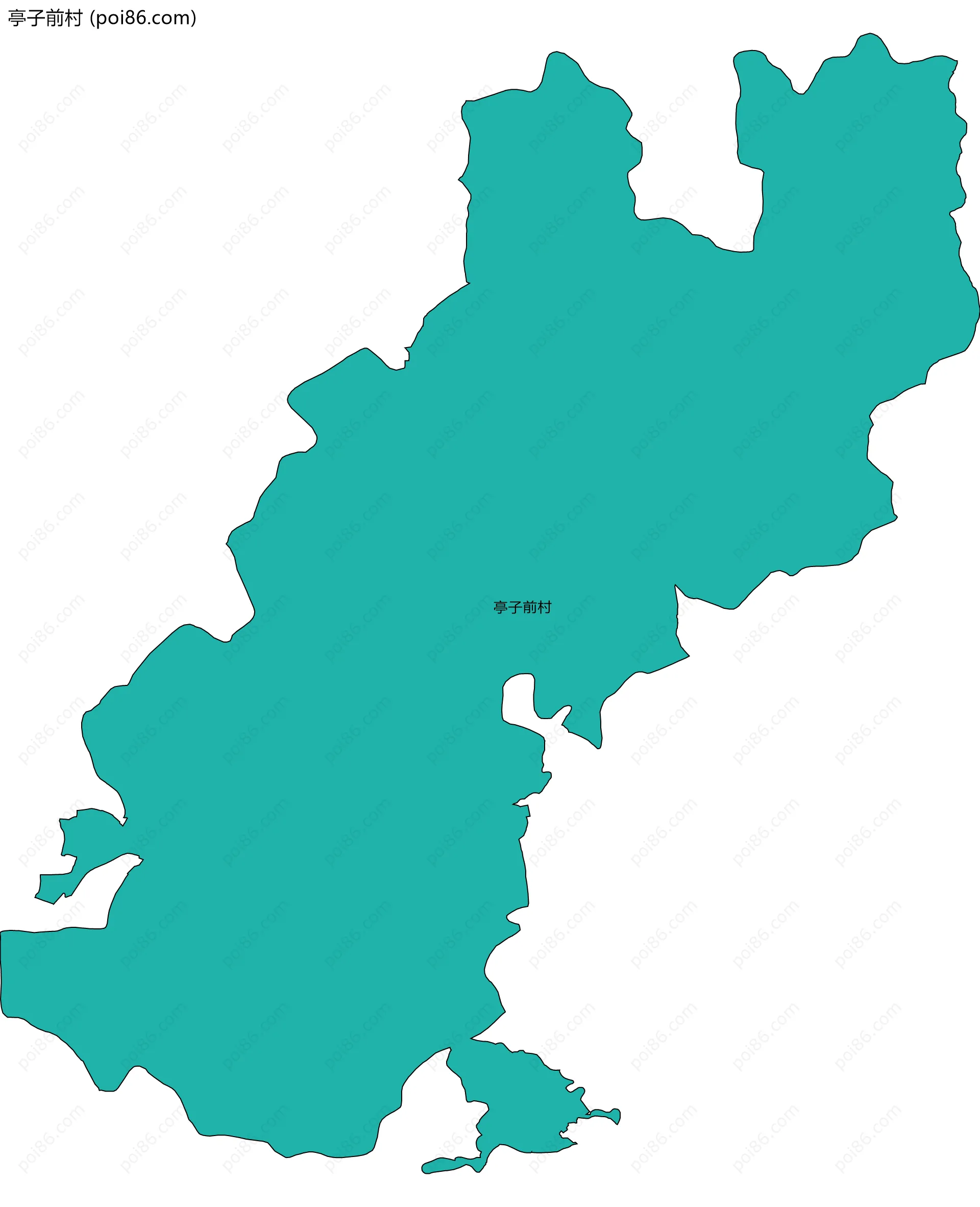 亭子前村边界地图