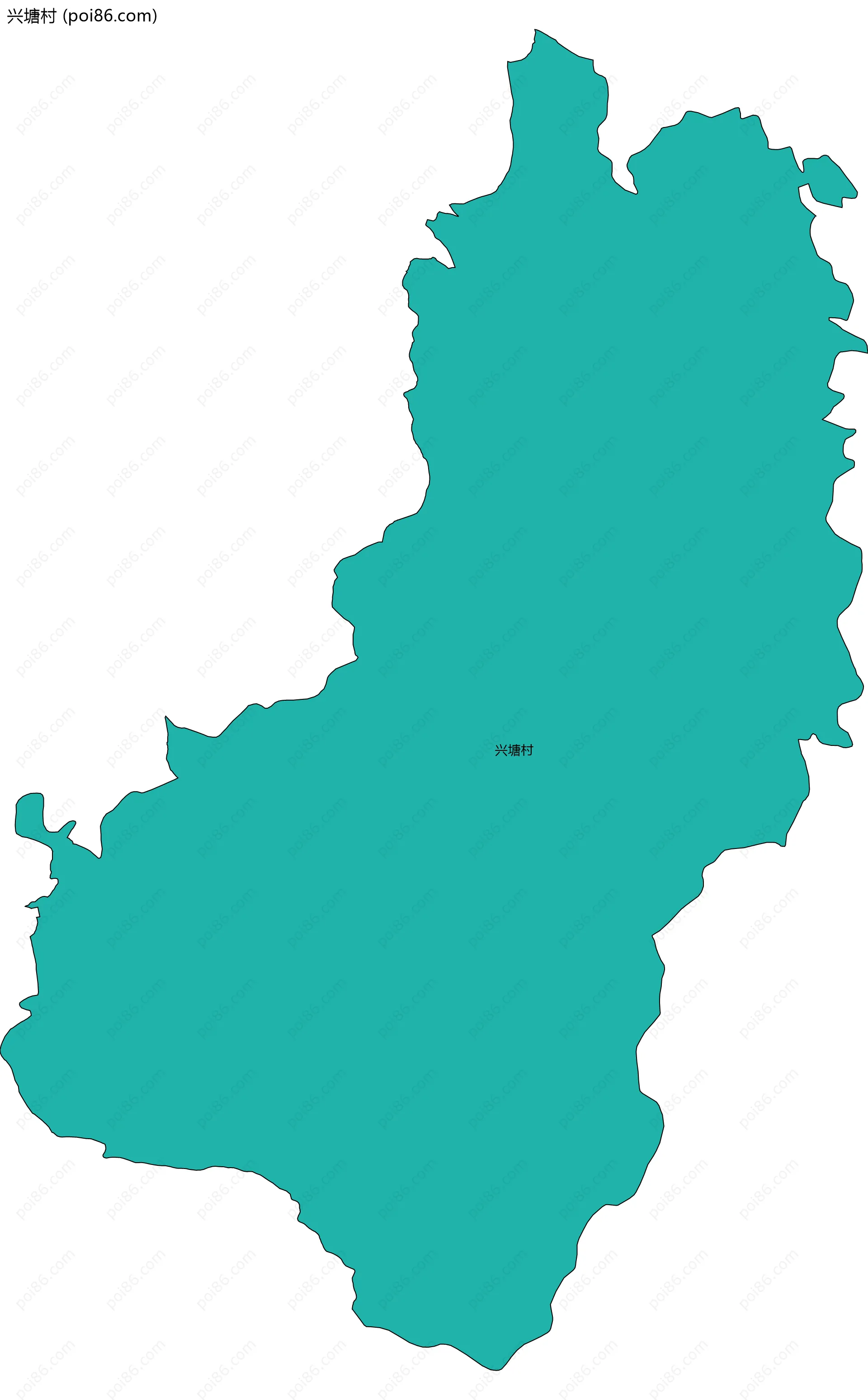 兴塘村边界地图