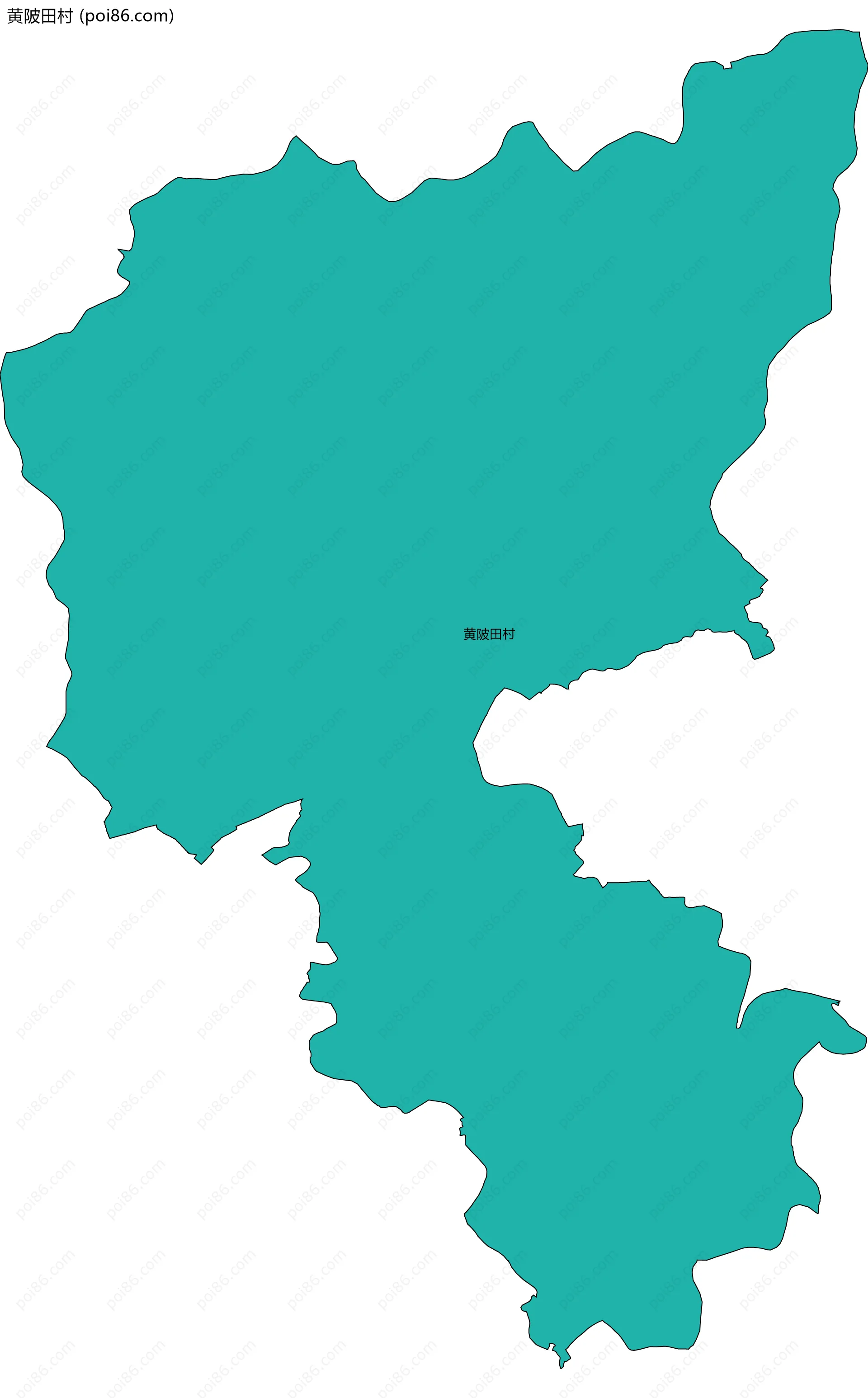 黄陂田村边界地图