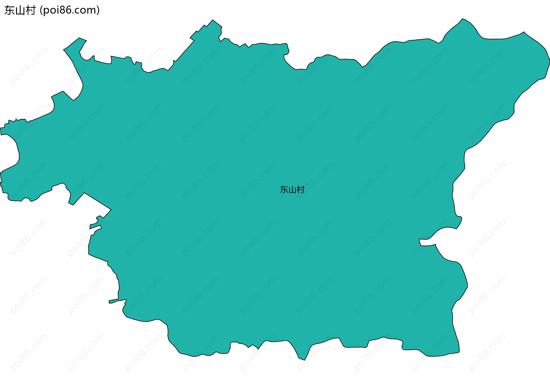 东山村边界地图