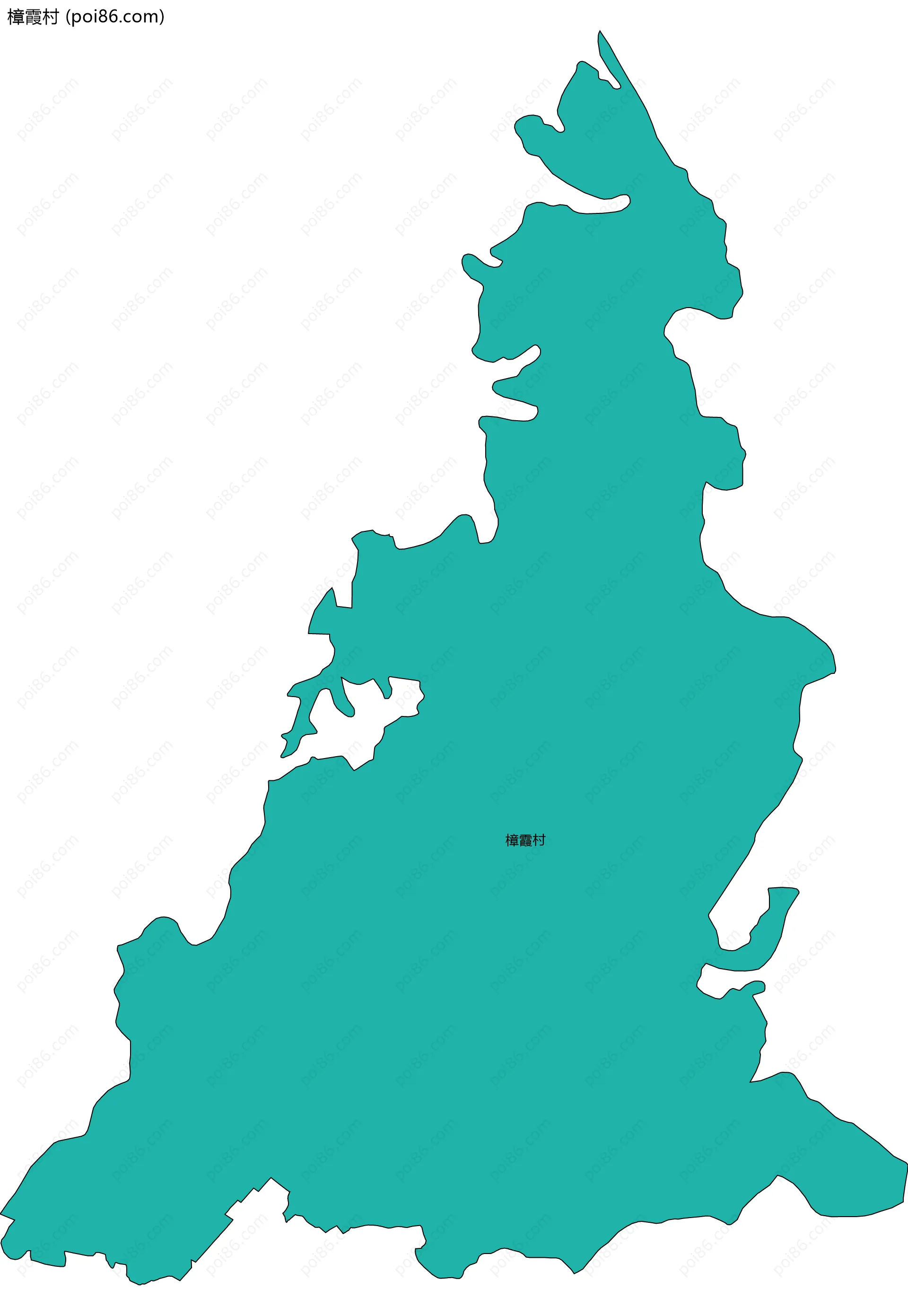 樟霞村边界地图