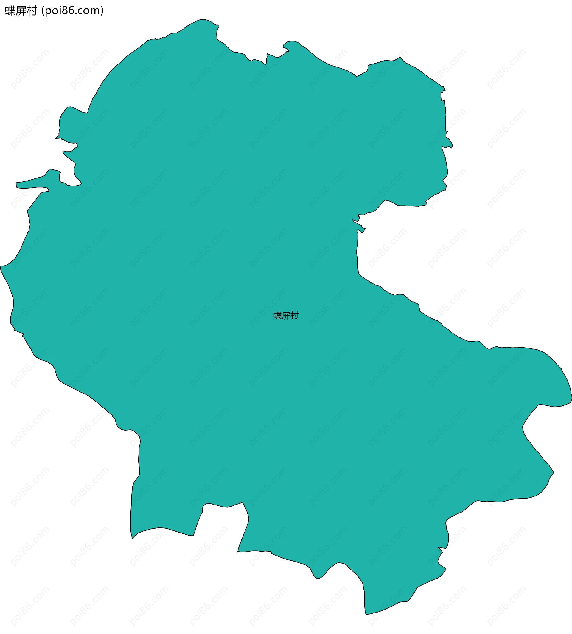 蝶屏村边界地图