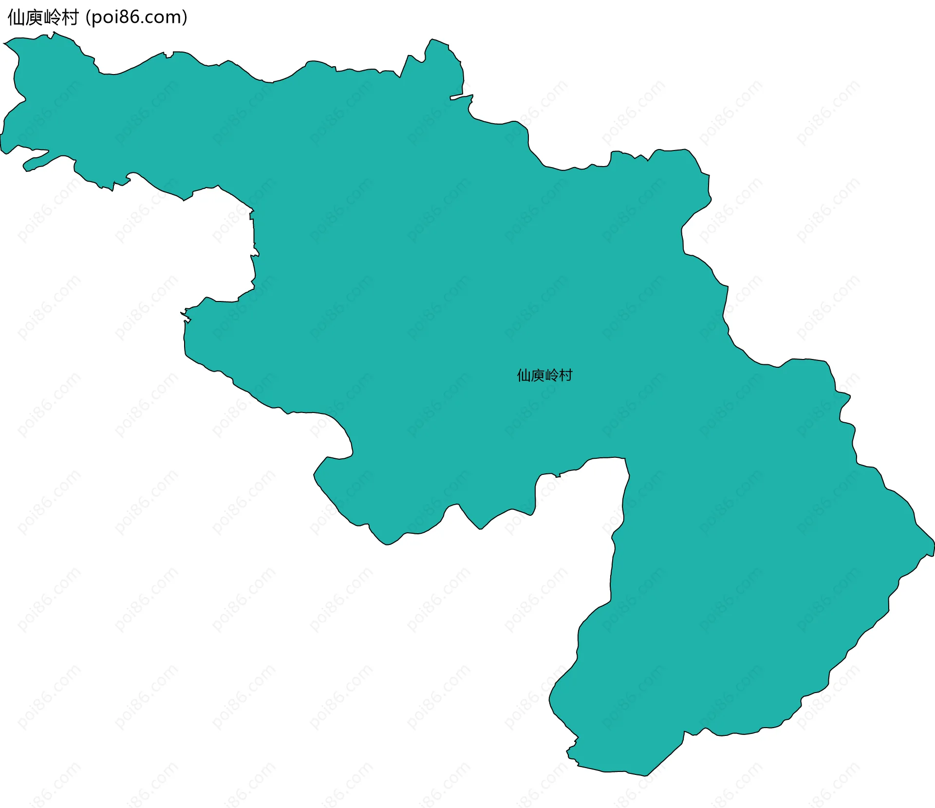 仙庾岭村边界地图