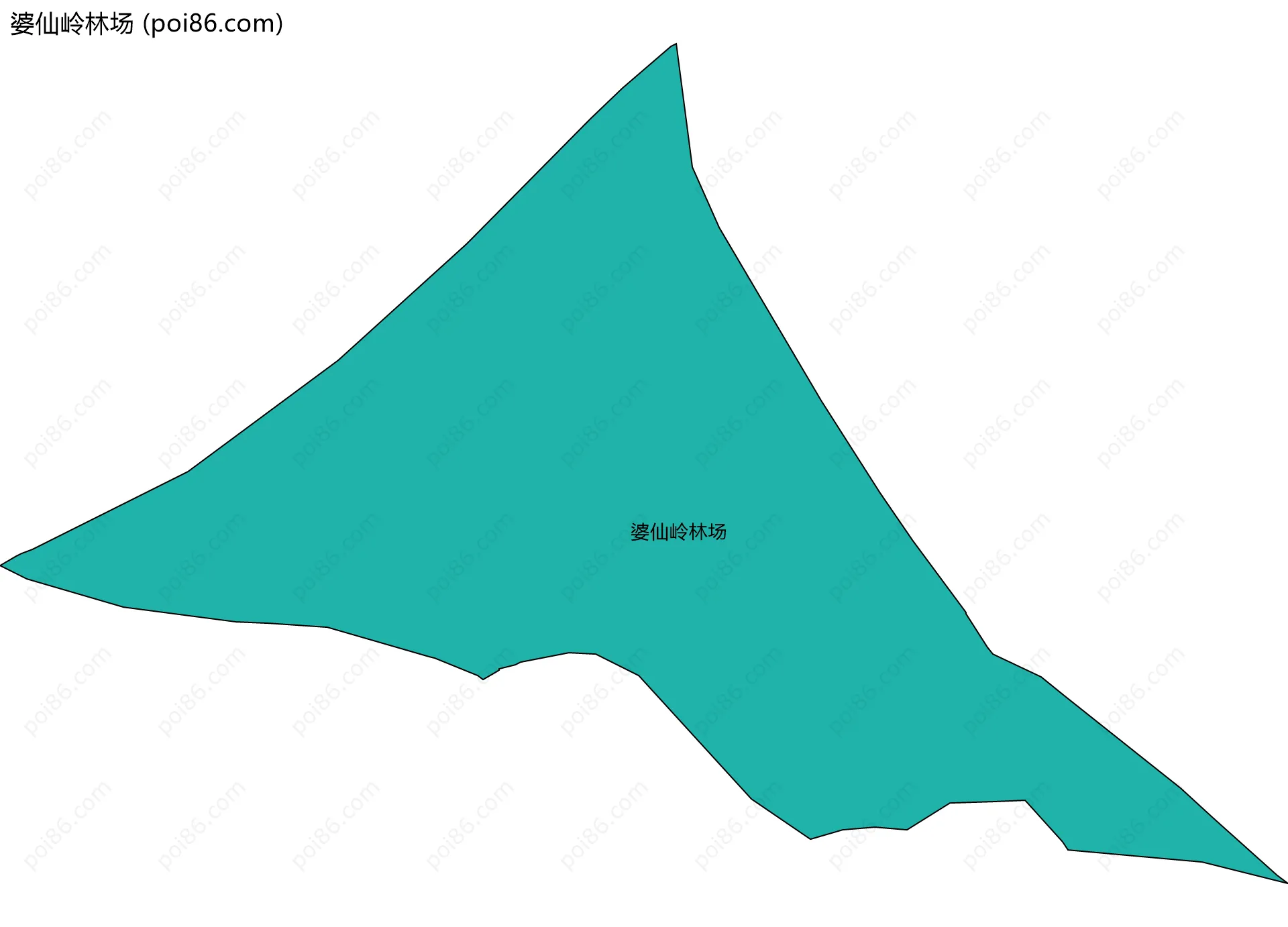 婆仙岭林场边界地图