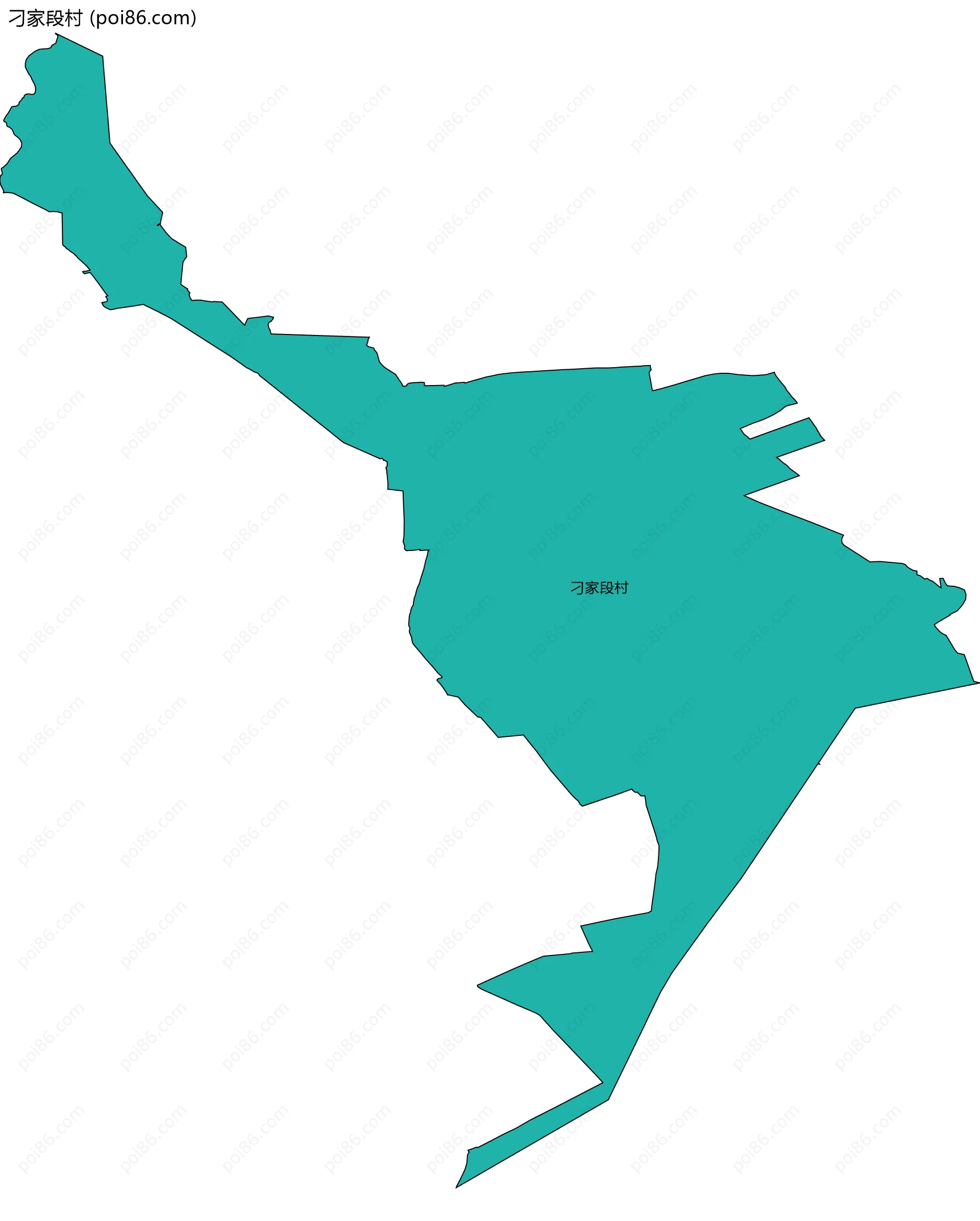 刁家段村边界地图