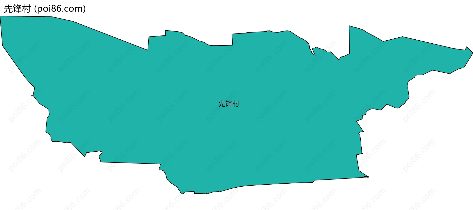 先锋村边界地图