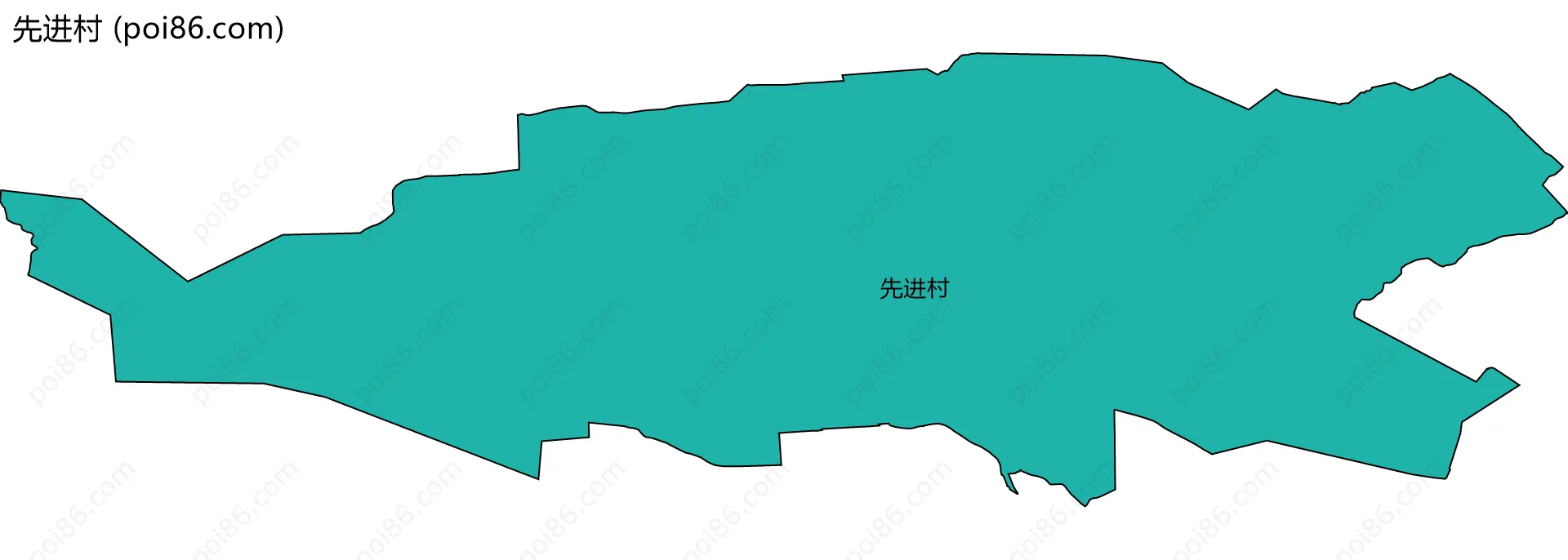 先进村边界地图