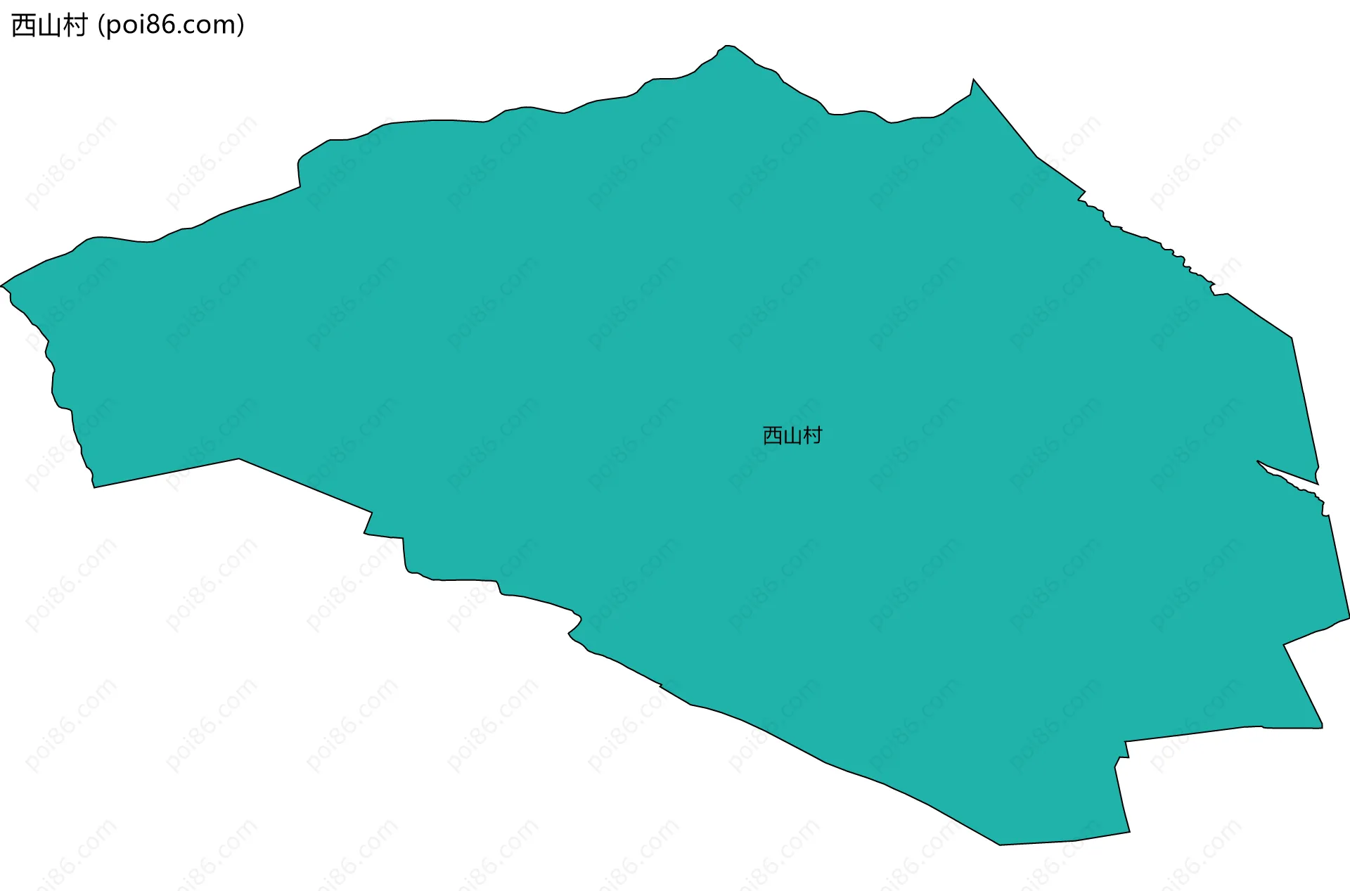 西山村边界地图