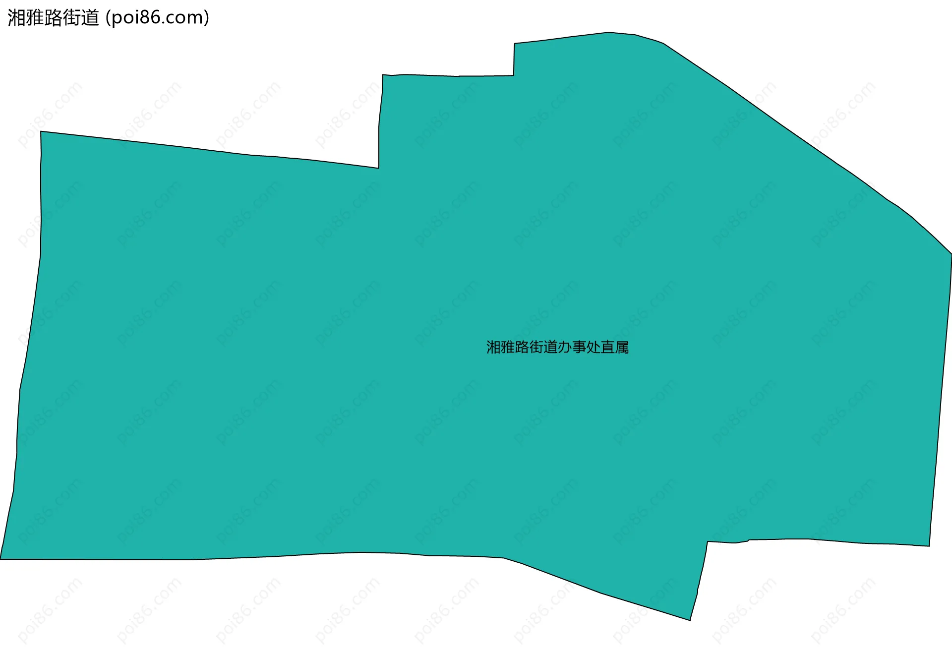 湘雅路街道边界地图(五级行政区划)