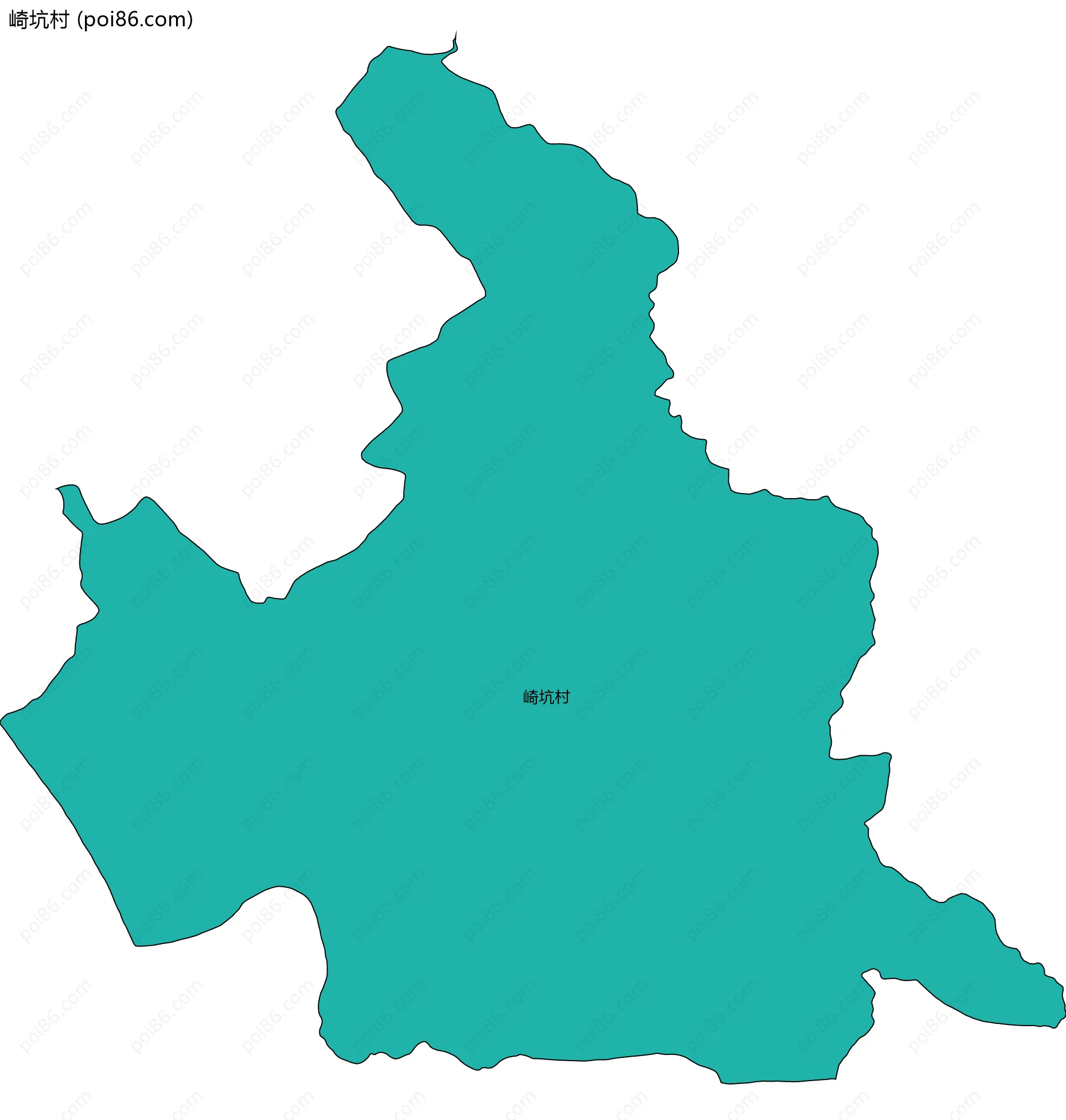 崎坑村边界地图