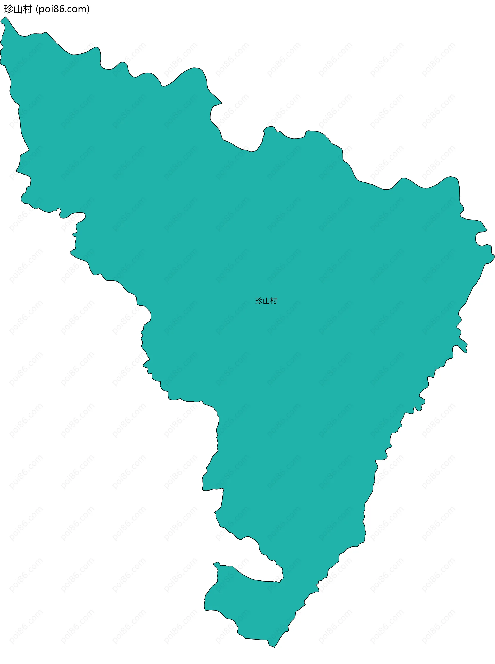 珍山村边界地图