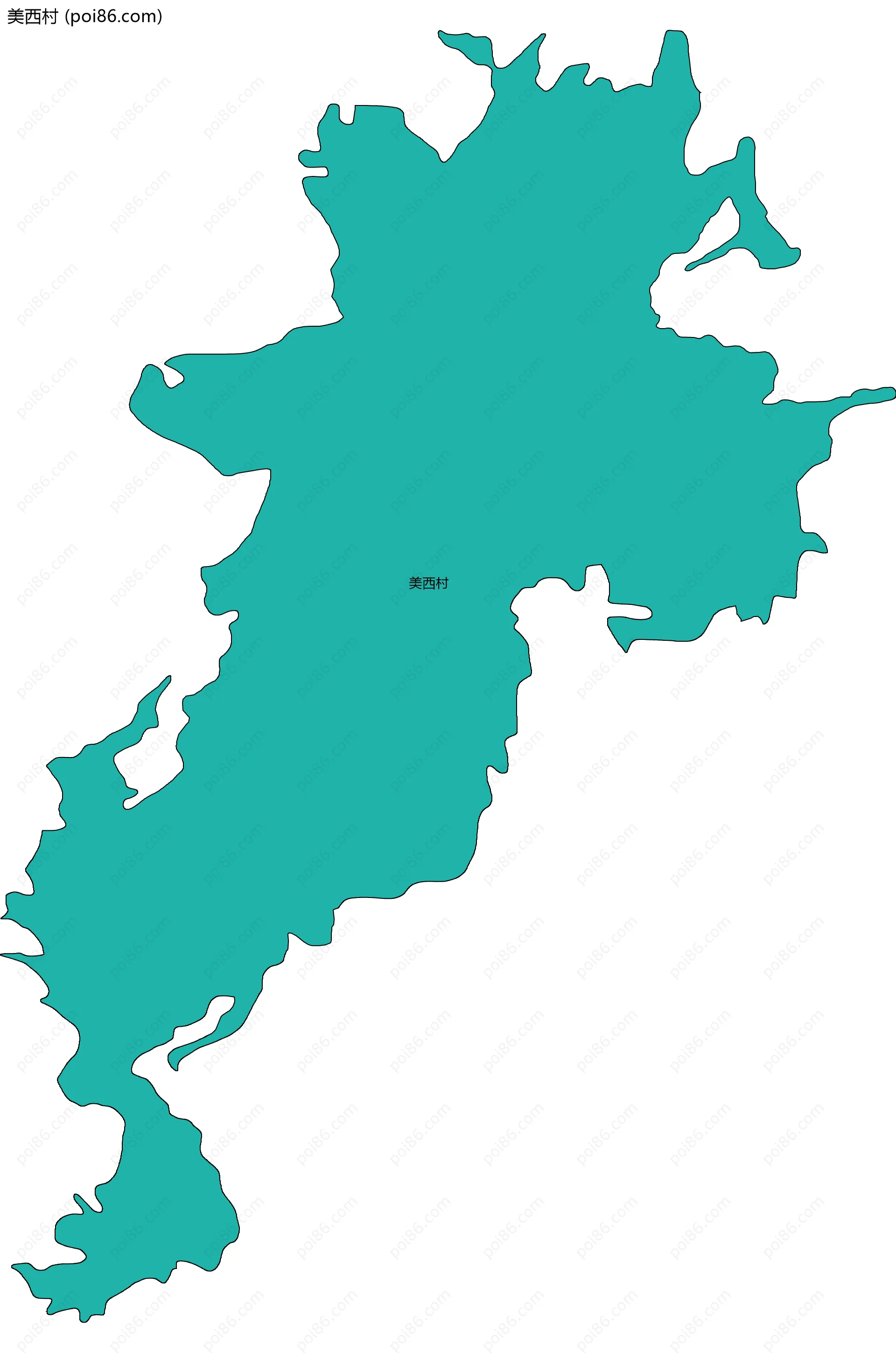 美西村边界地图