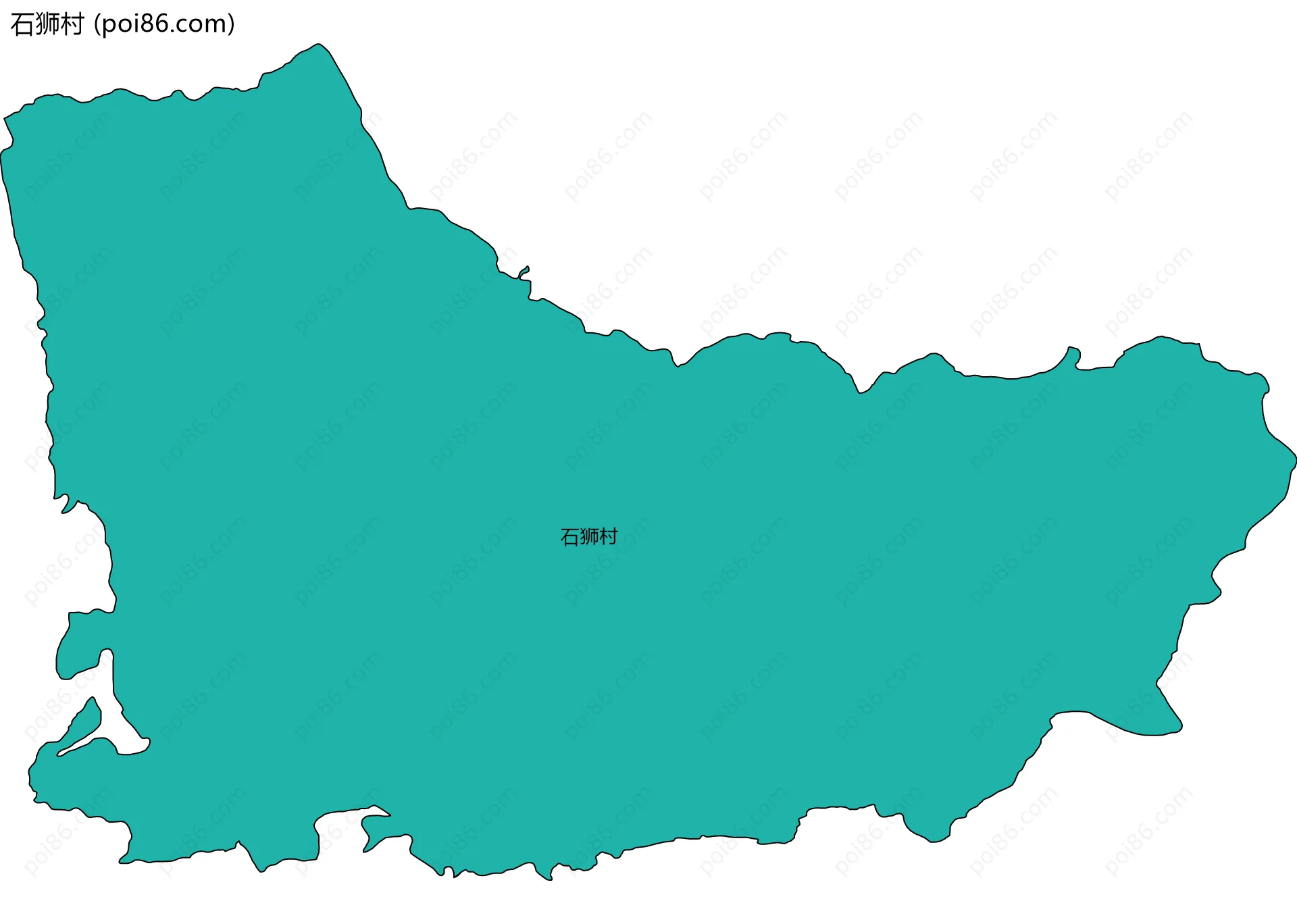 石狮村边界地图